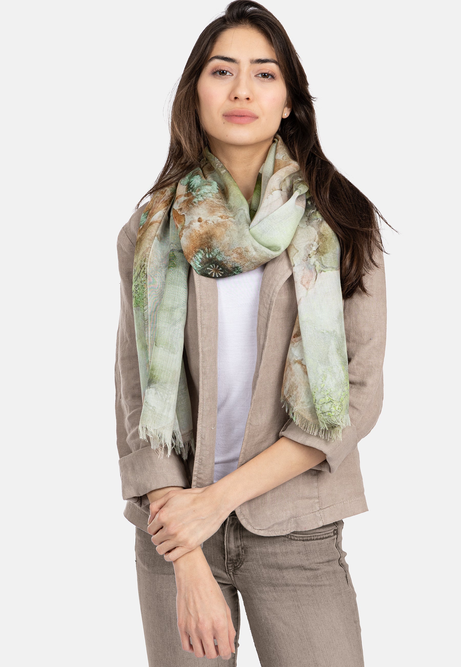 caspar-schal-no-532-damen-modal-schal-mit-blumenmuster image 4