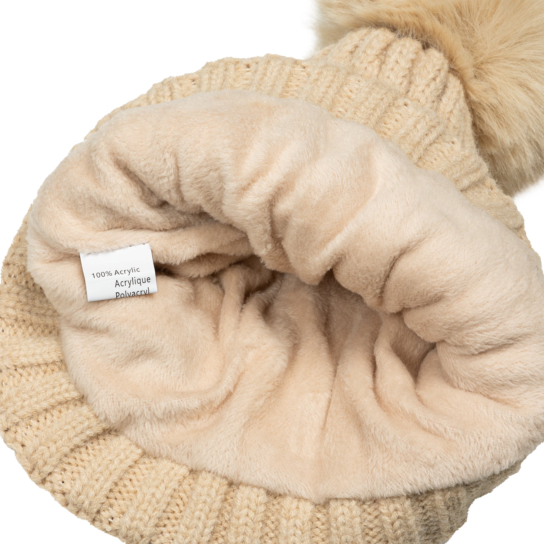 caspar-bommelm-tze-no-216-damen-strickm-tze-mit-kunstfellbommel image 2