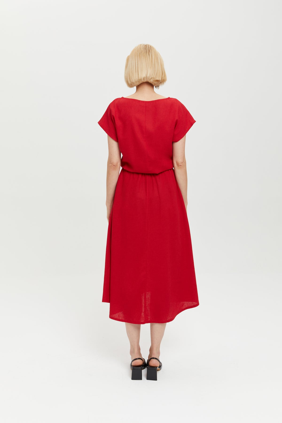 ayani-nane-leinenkleid-mit-kurzen-rmeln-in-rot image 8
