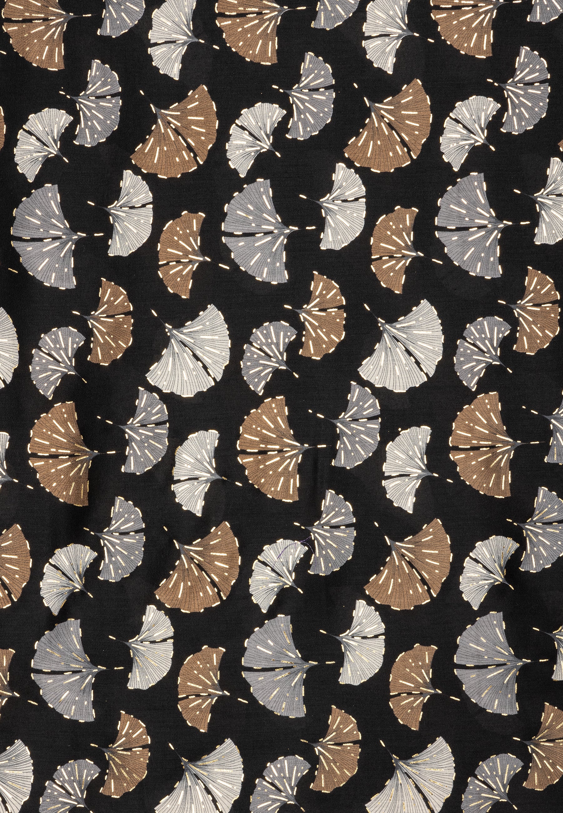 caspar-schal-no-516-damen-schal-mit-ginkgo-print-180-x-85-cm image 2