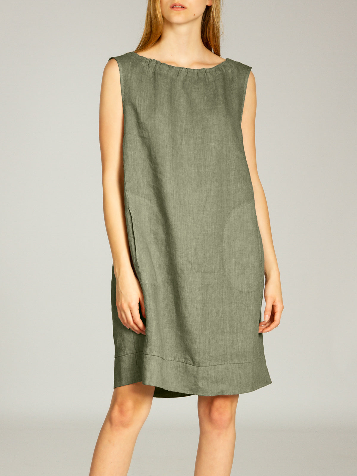 caspar-leinenkleid-no-017-damen-sommerkleid-aus-100-leinen-knielang image 8