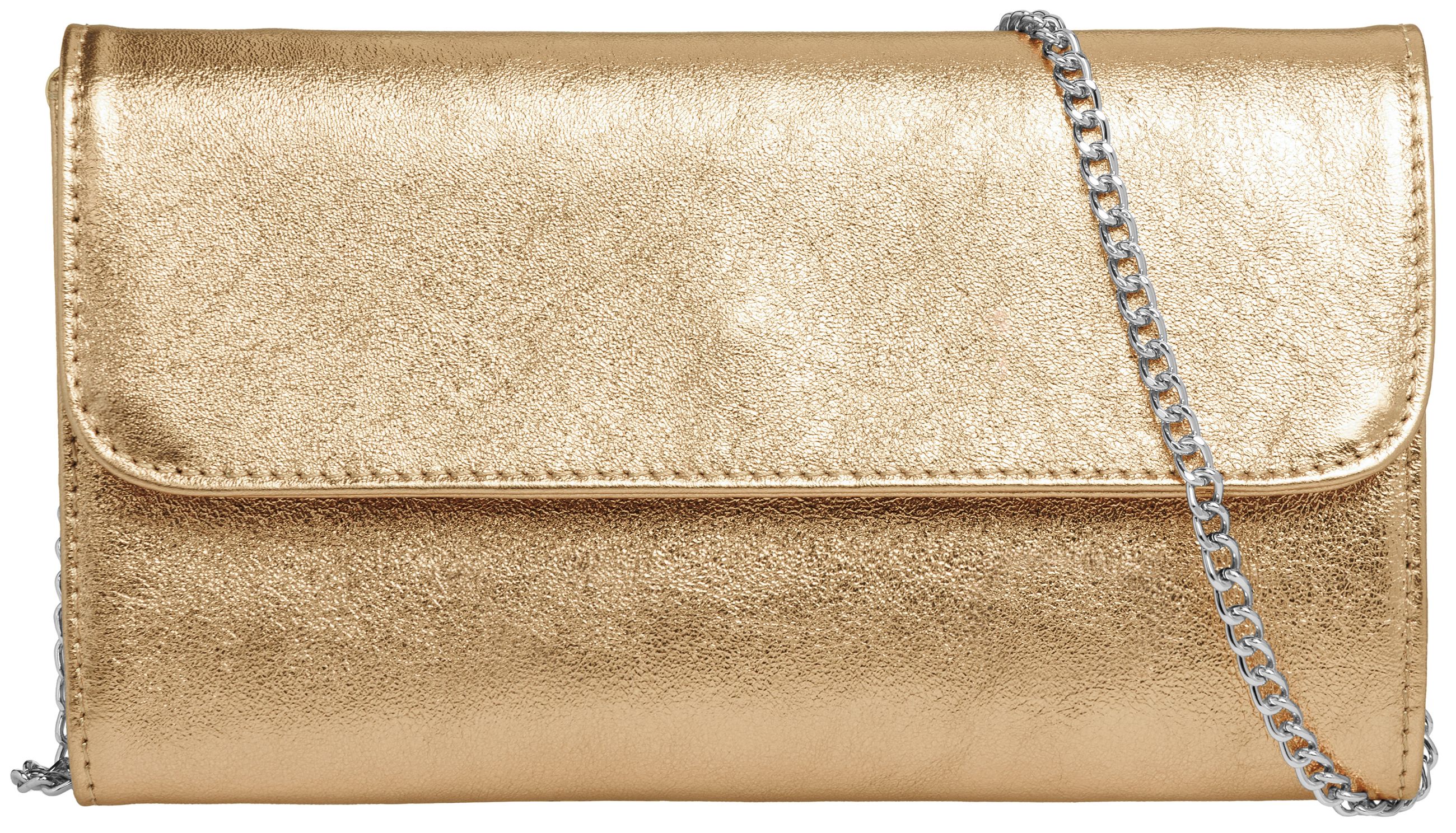 caspar-clutch-no-779-damen-leder-clutch-metallic-mit-schulterkette image 7