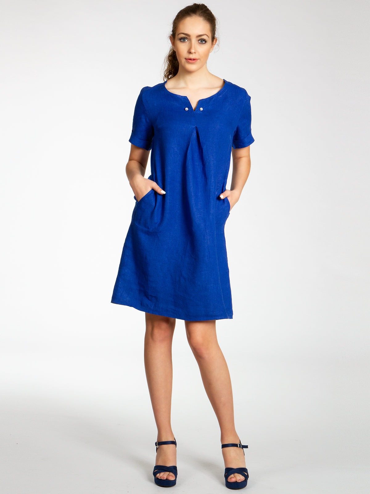 caspar-leinenkleid-no-029-damen-sommerkleid-aus-100-leinen image 2