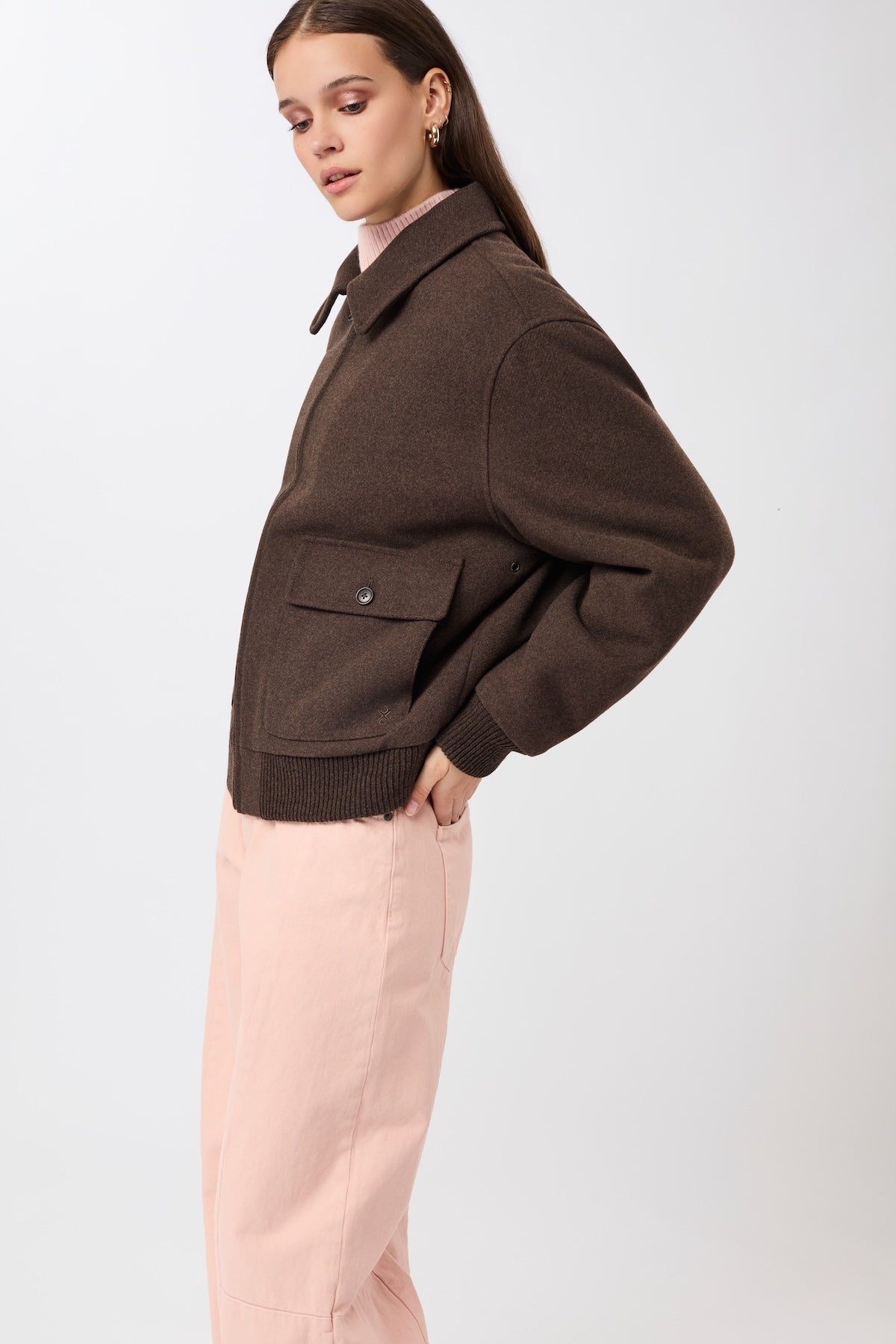 langerchen-blouson-recycelte-wolle-coffee image 2