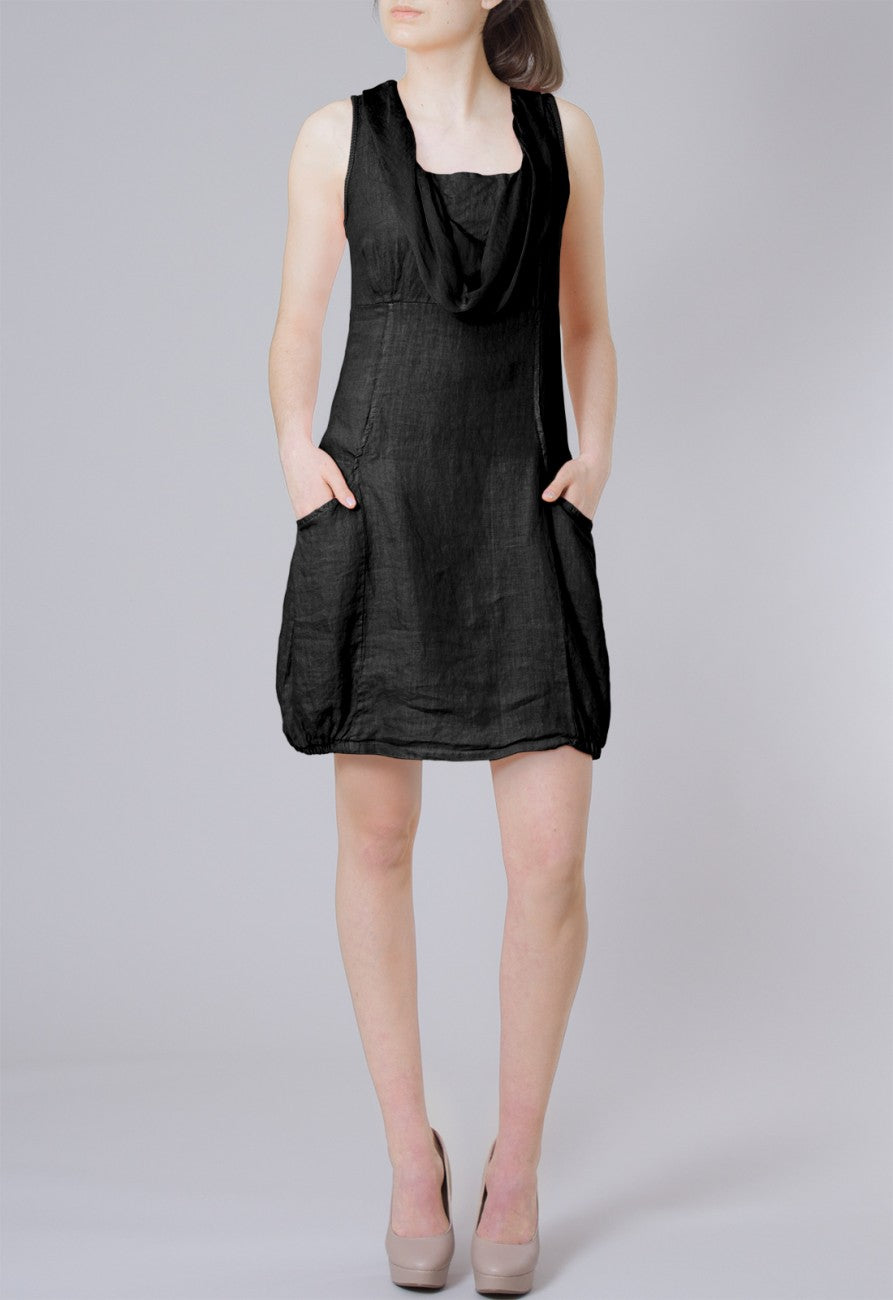 caspar-leinenkleid-no-002-sommerkleid-mit-seiden-schalkragen image 8