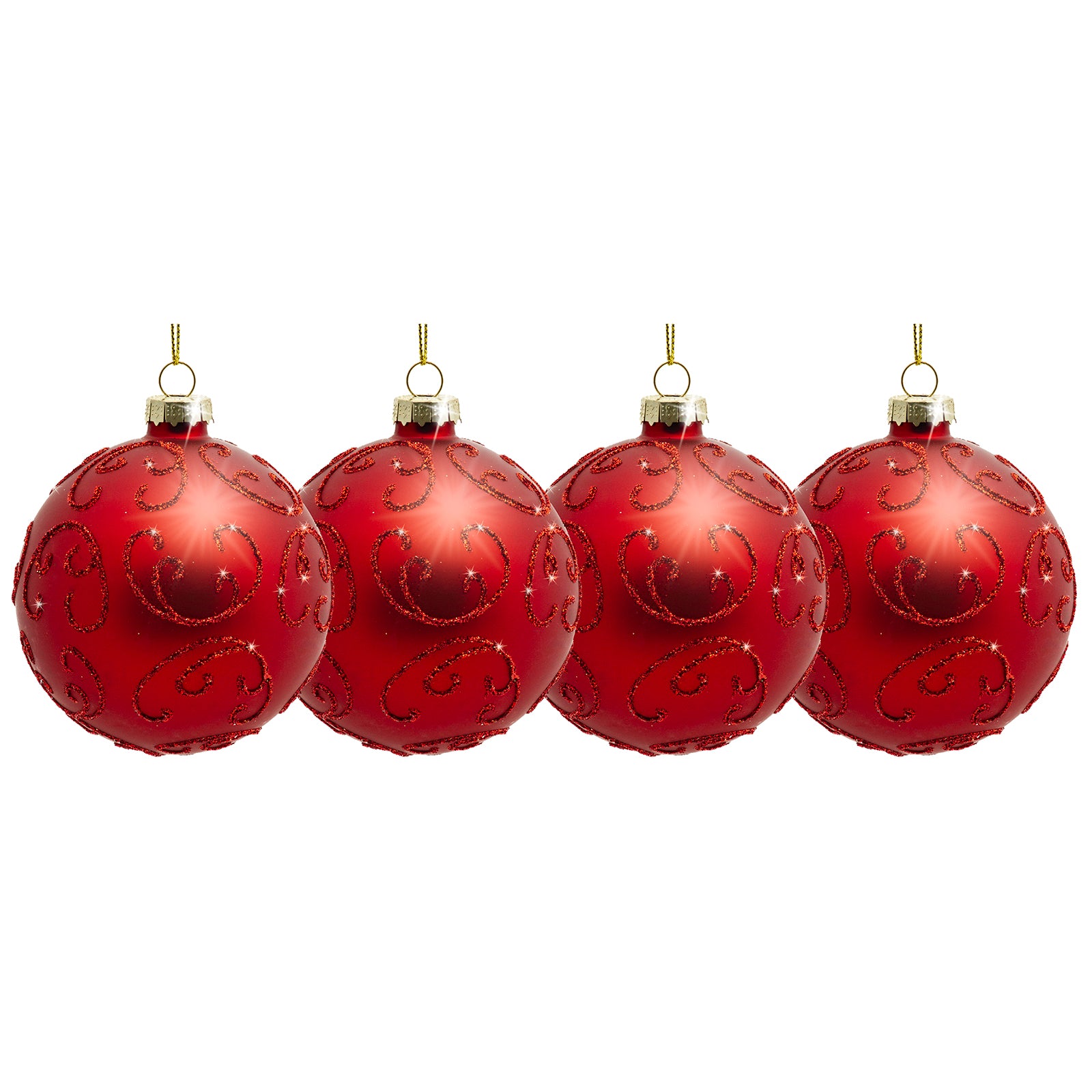 caspar-sikora-highlights-4er-set-christbaumkugeln-aus-glas-rot image 2