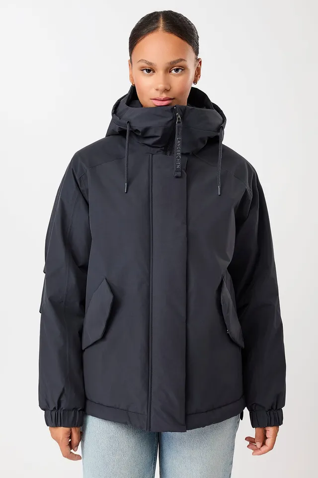 langerchen-wattierter-kurzparka-lockeres-volumen-navy image 1