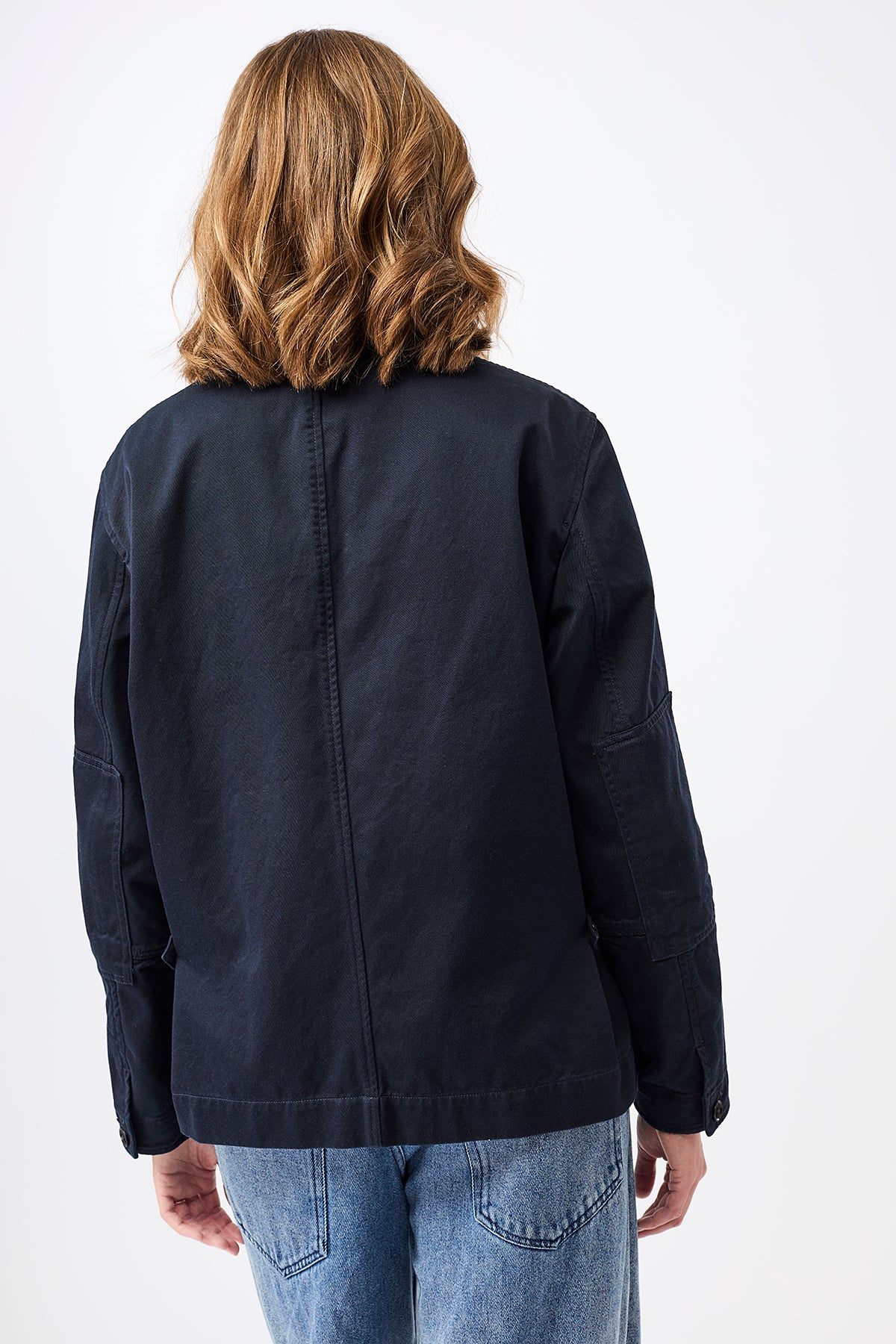 langerchen-kurze-jacke-mit-kn-pfen-navy-damen-bergangsjacke image 4