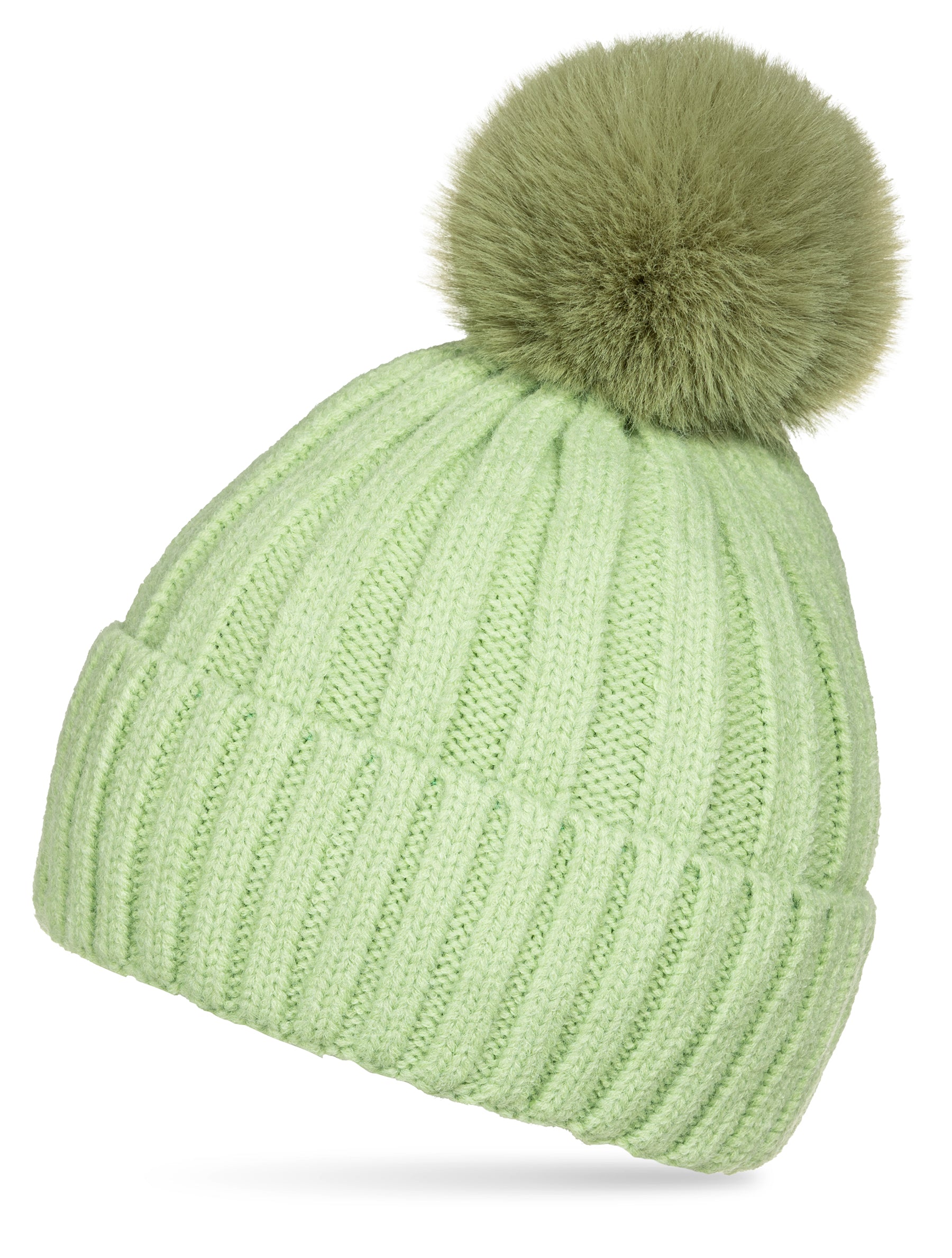 caspar-bommelm-tze-no-216-damen-strickm-tze-mit-kunstfellbommel image 7