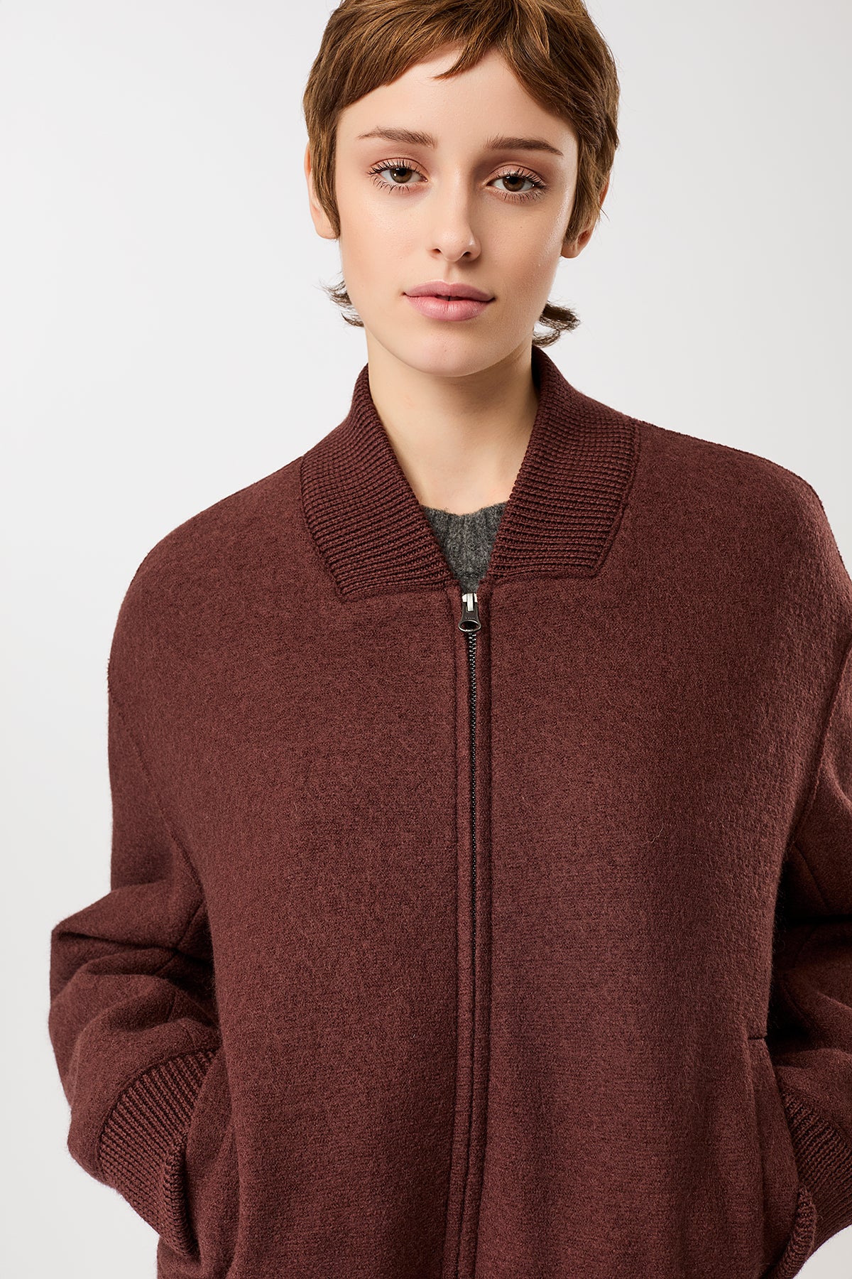 langerchen-90er-bomber-style-mit-rippe-blouson-burgundy image 1