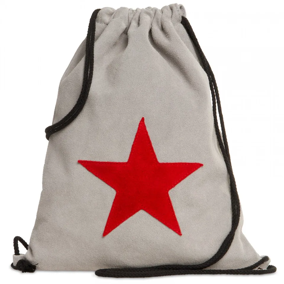caspar-gym-bag-no-711-turnbeutel-wildleder-mit-stern image 1