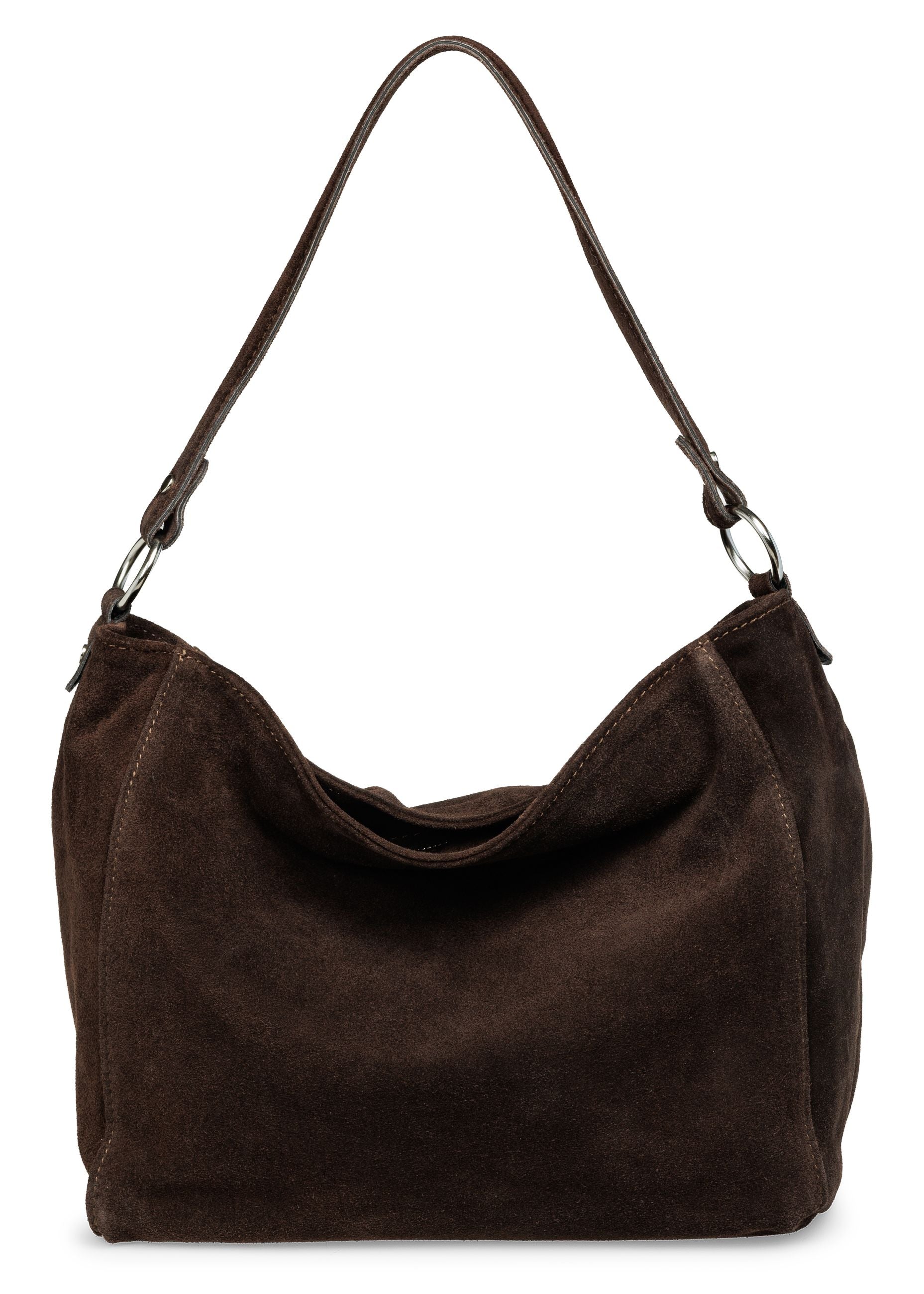 caspar-no-866-wildleder-handtasche-damen-schultertasche-made-in-italy image 7