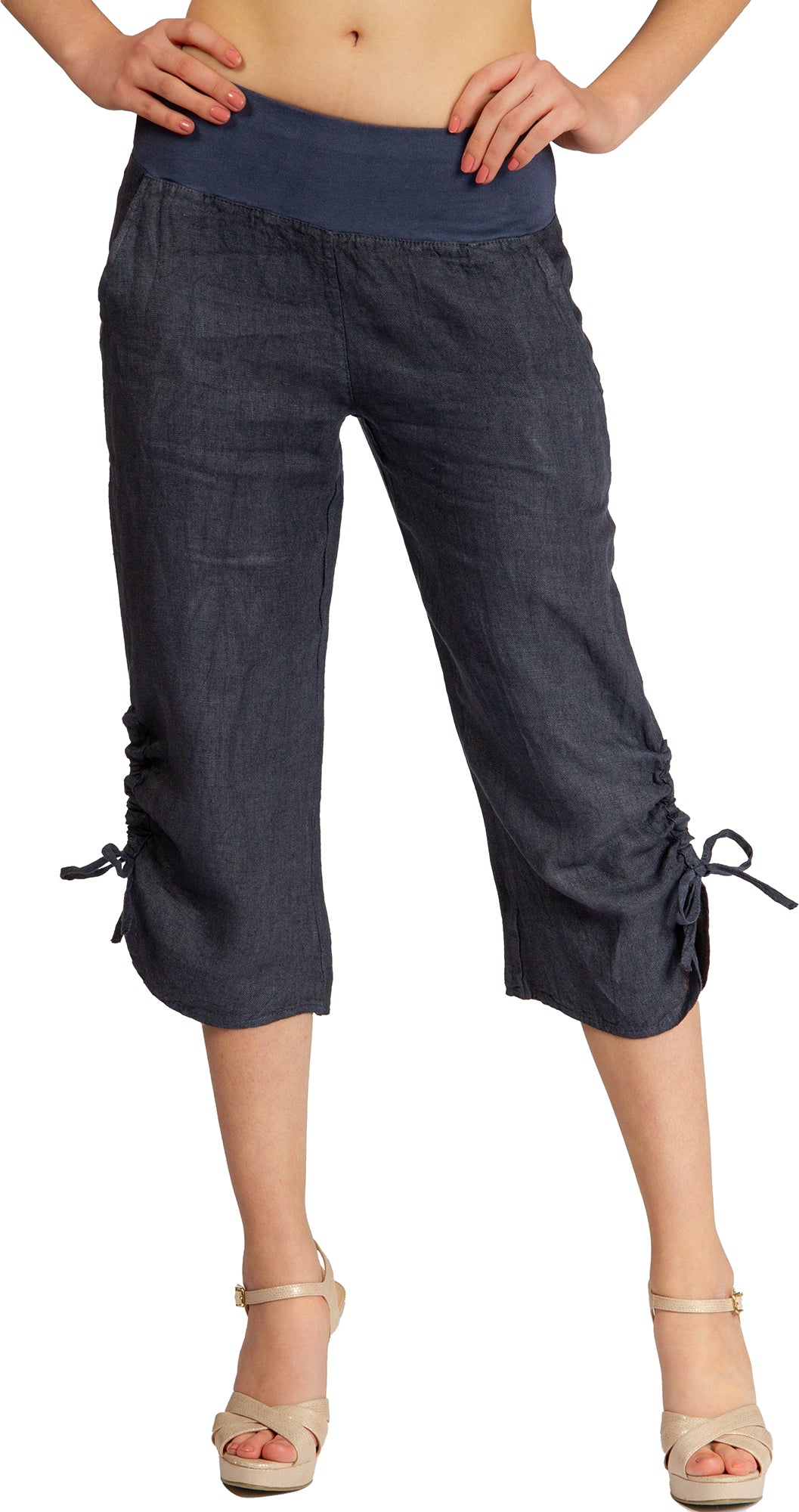 caspar-leinenhose-no-050-3-4-capri-boyfriend image 8