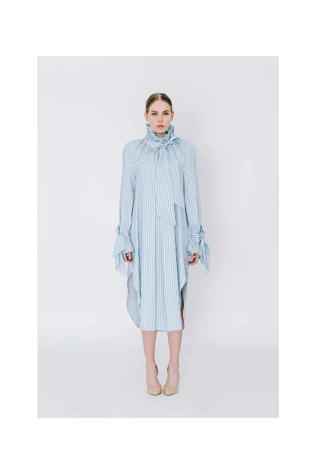 bolot-dress-shirt-ludwig-bengal-stripes-blue-white-damen-hemdkleid image 1