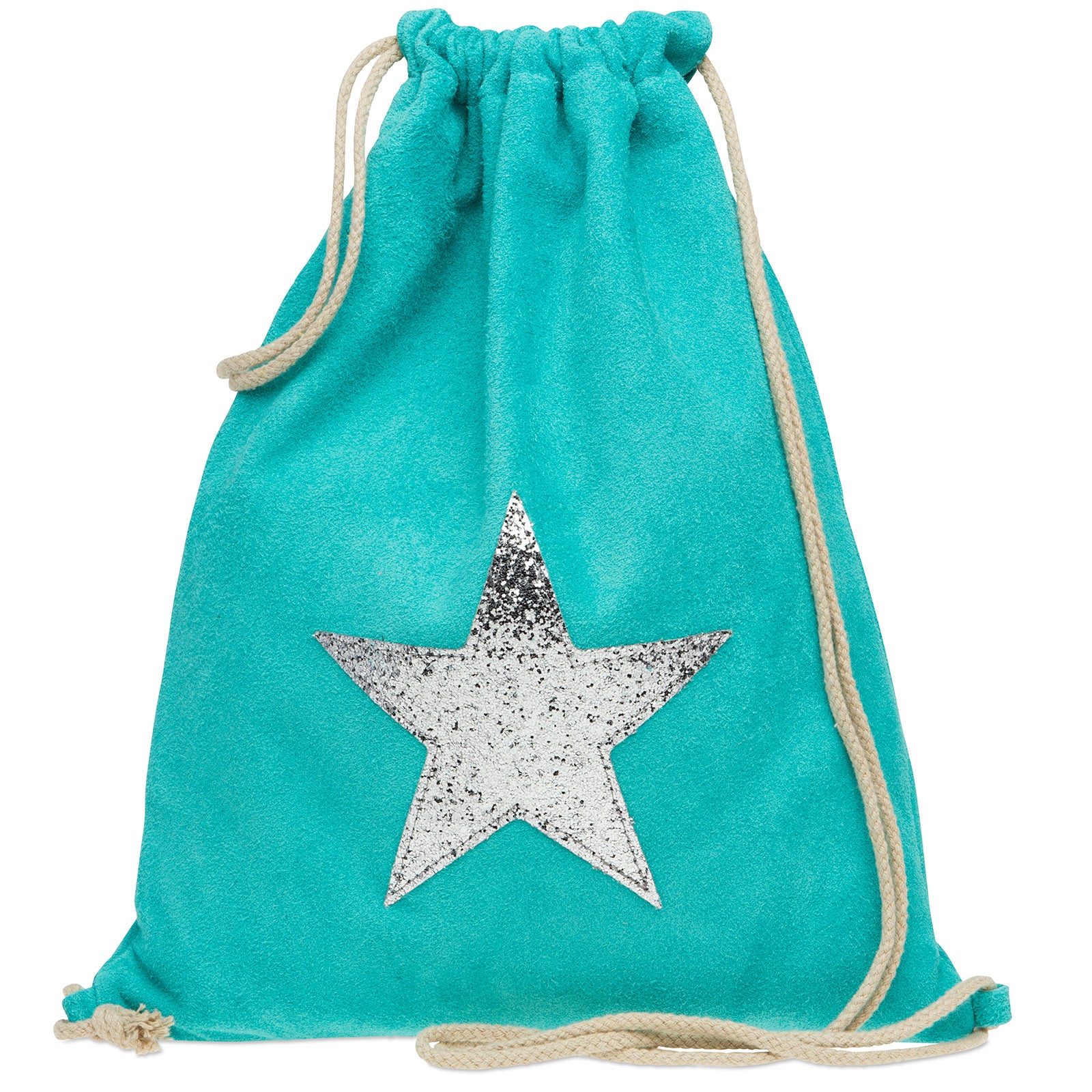 caspar-gym-bag-no-712-turnbeutel-wildleder-glitzer-stern image 4
