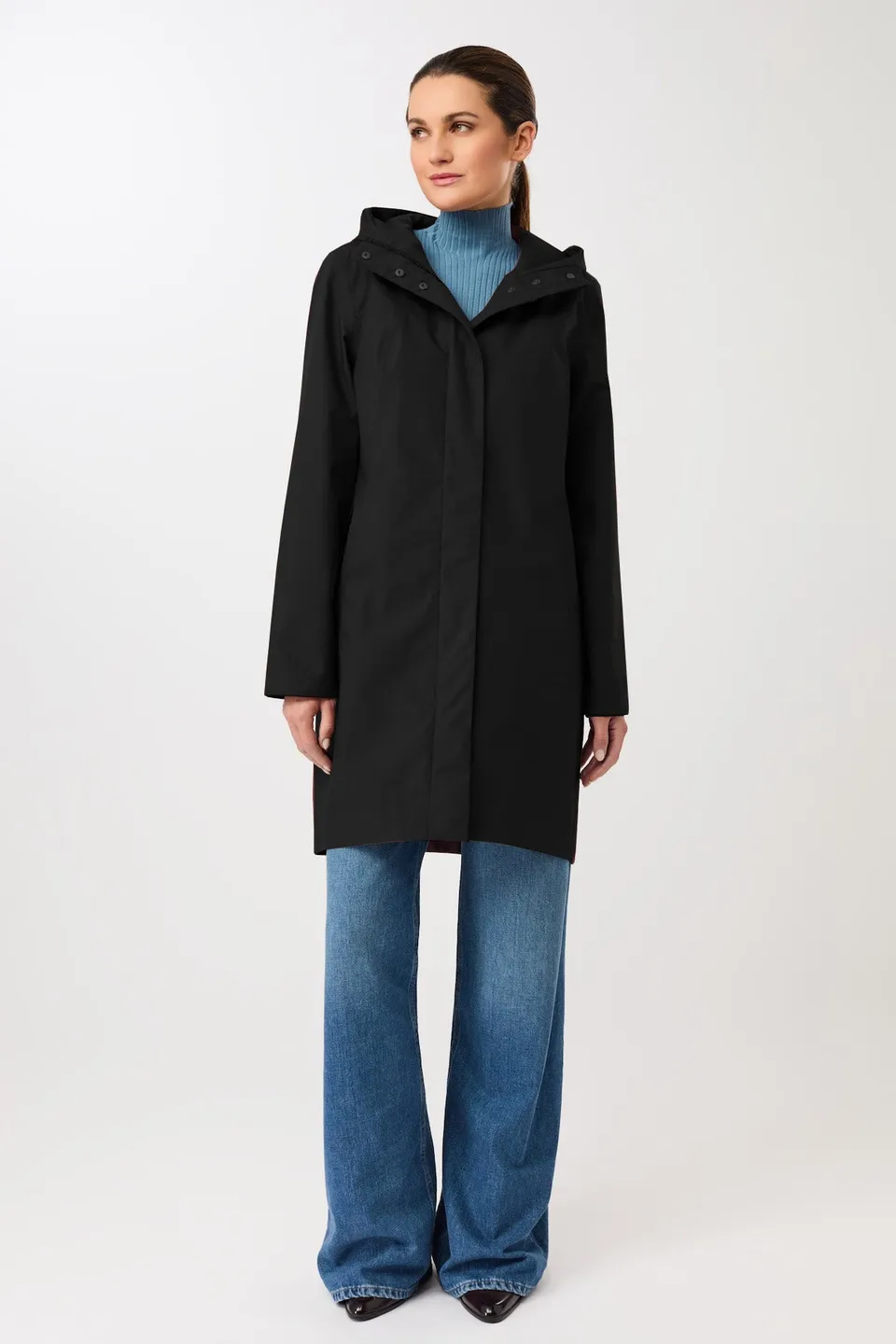 langerchen-regenparka-schmal-black-regenjacke image 1
