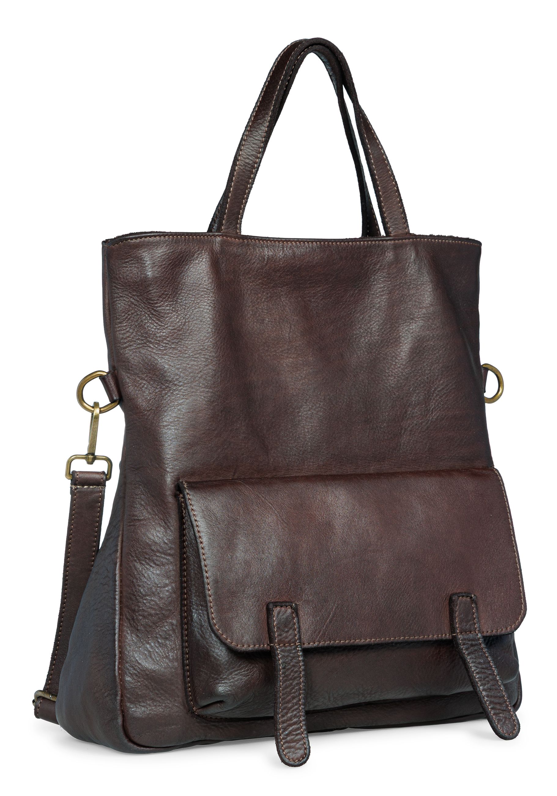 caspar-vintage-city-rucksack-no-820-2in1-lederrucksack-damen-made-in-italy image 7