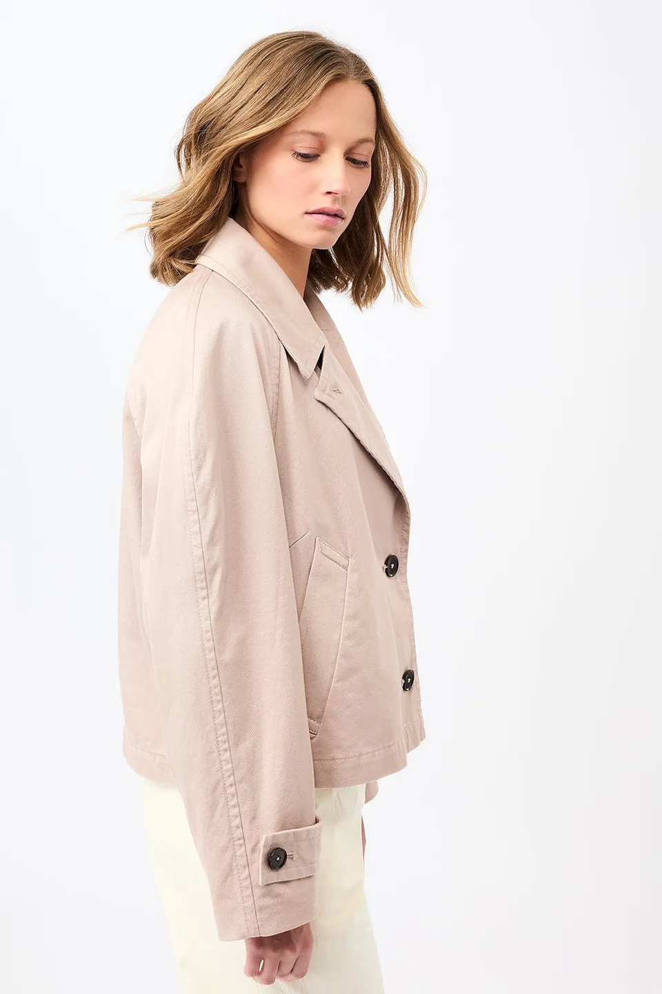 langerchen-kurze-trenchjacke-aus-bio-baumwolle-in-blush image 1