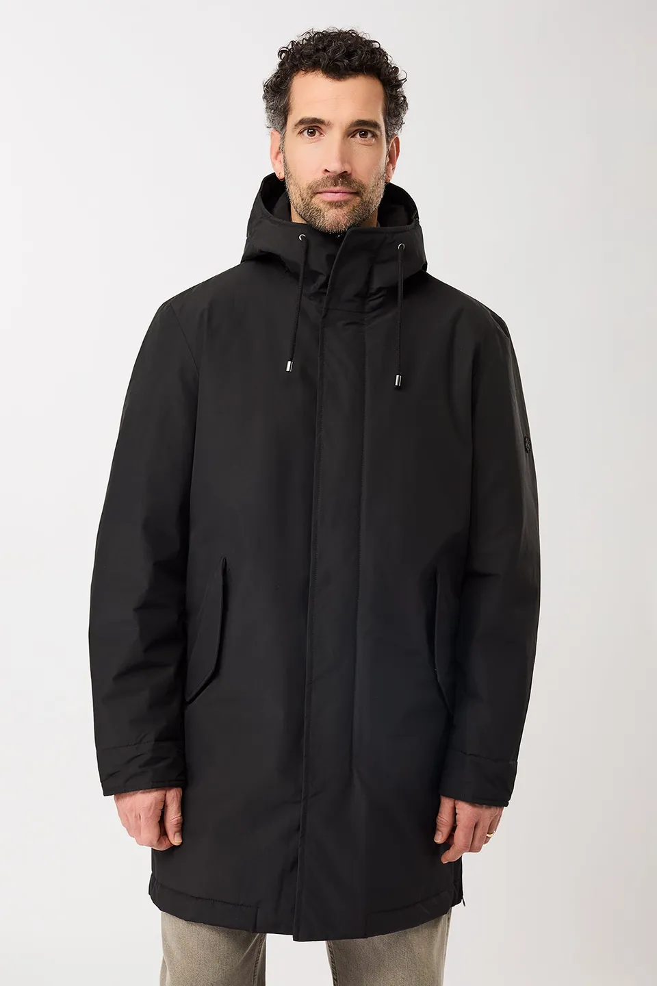 langerchen-langer-parka-wattiert-mit-funktion-black image 1