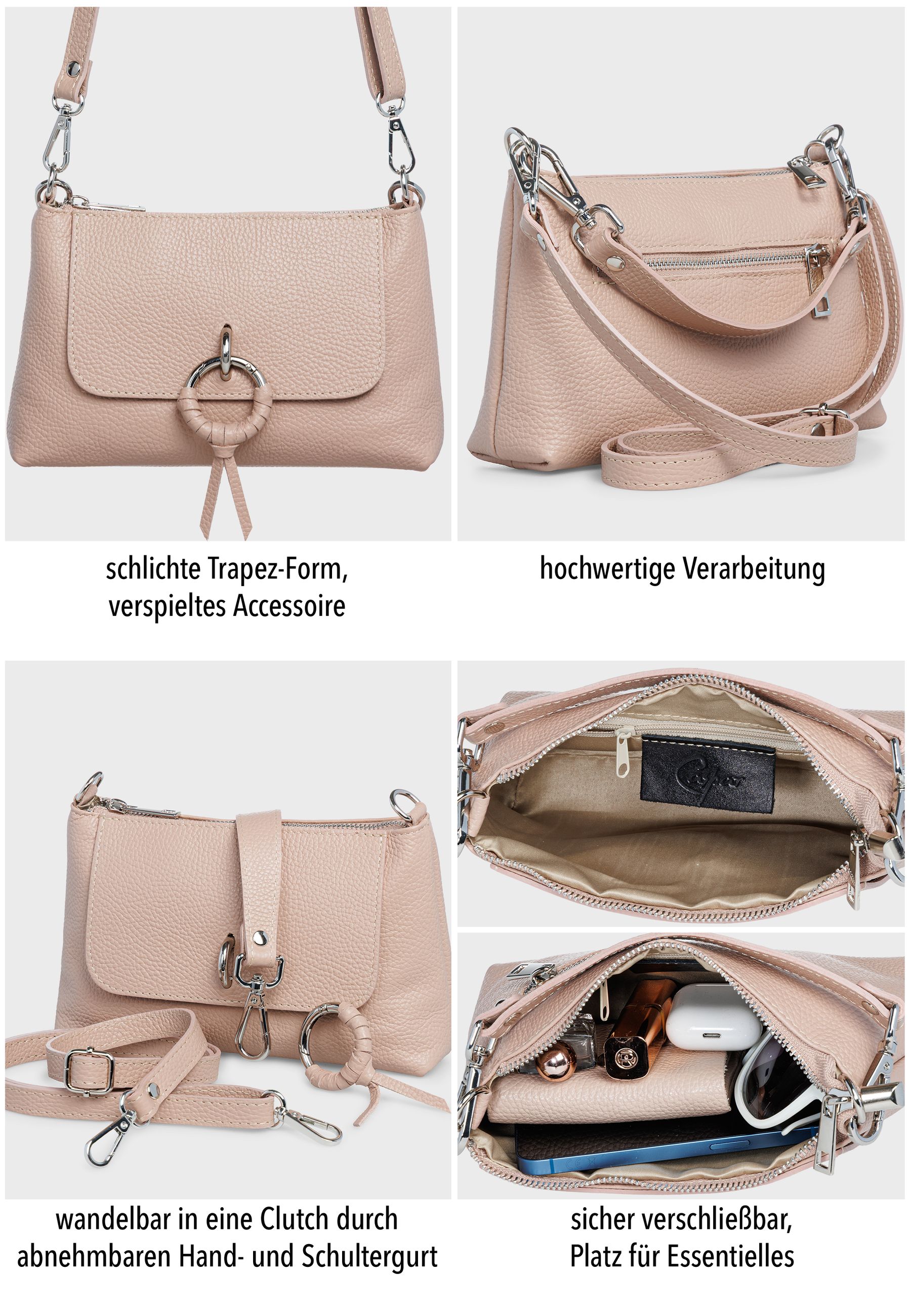 caspar-mini-bag-no-851-premium-line-clutch-crossbody-leder image 5