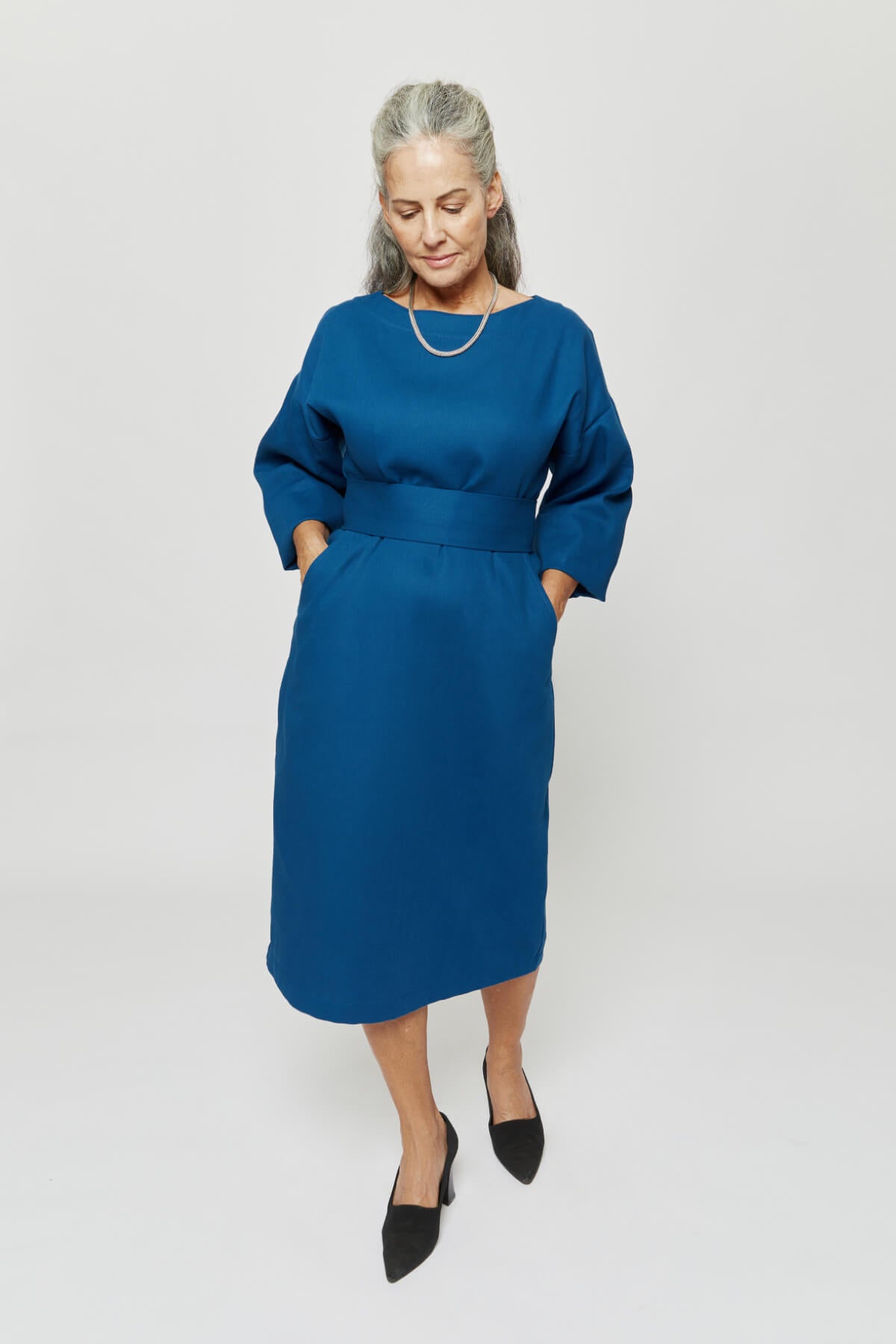 ayani-stefanie-winterkleid-mit-kimono-g-rtel-in-petrol-blau image 8