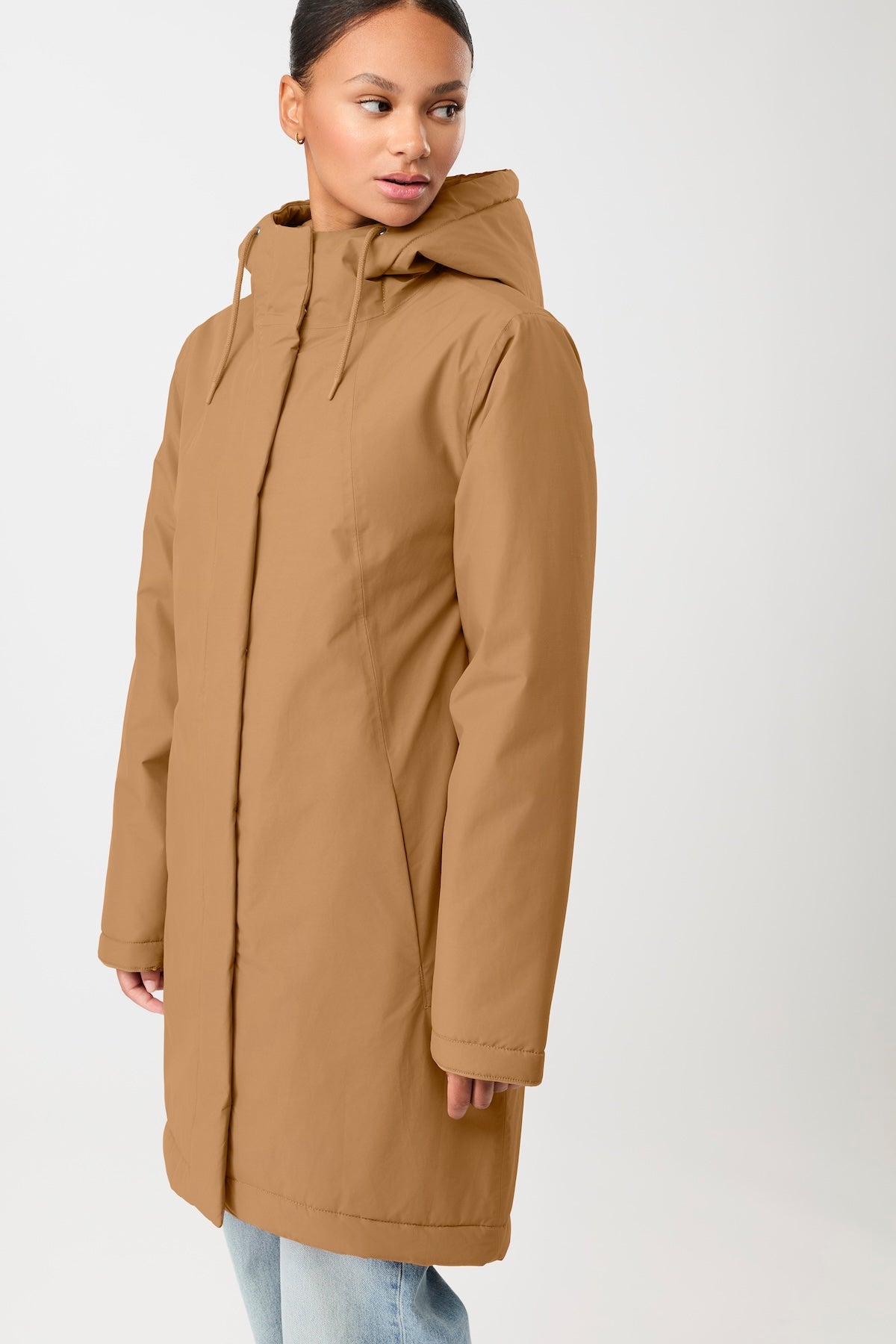 langerchen-oak-wattierter-parka-leicht-tailliert-parka-beige-braun image 4