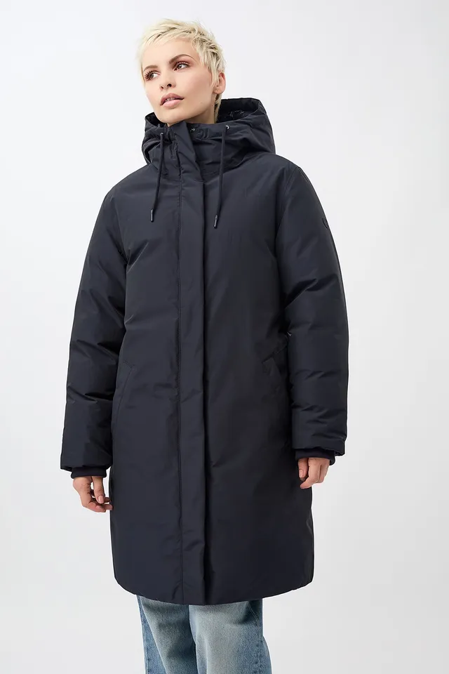 langerchen-lange-jacke-mit-kapuze-und-eco-daune-navy image 1