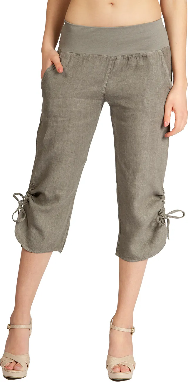 caspar-leinenhose-no-050-3-4-capri-boyfriend image 1
