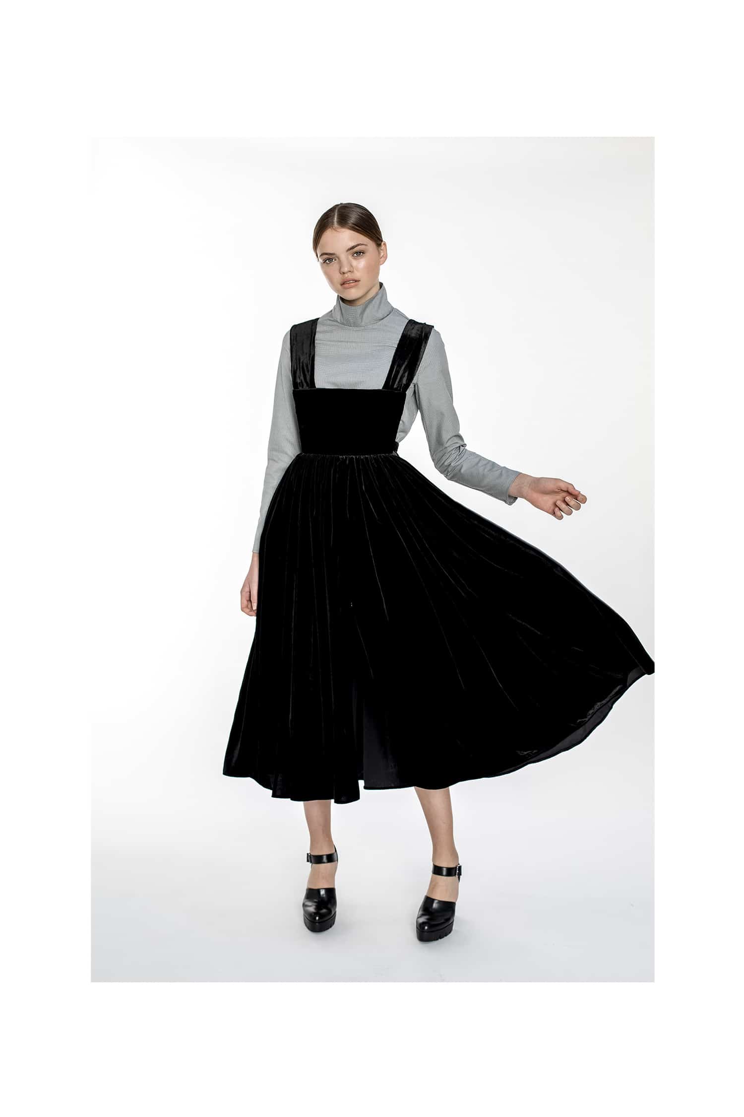 bolot-dress-grace-velvet-black-wickelrock-kleid-aus-samt image 1