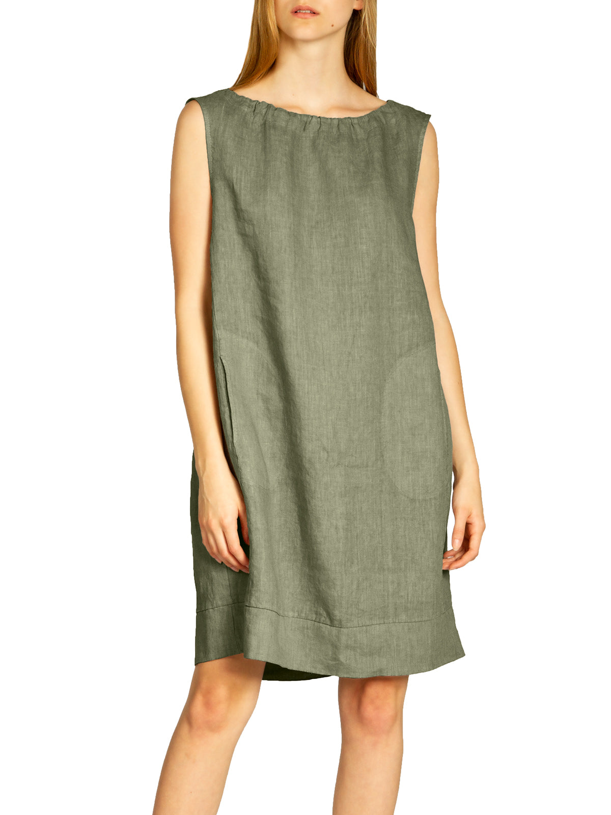 caspar-leinenkleid-no-017-damen-sommerkleid-aus-100-leinen-knielang image 6