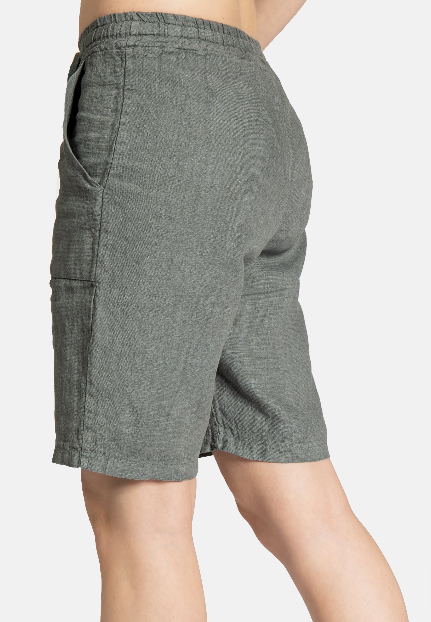 caspar-leinenshorts-no-010-knielange-damen-relax-fit-shorts image 3