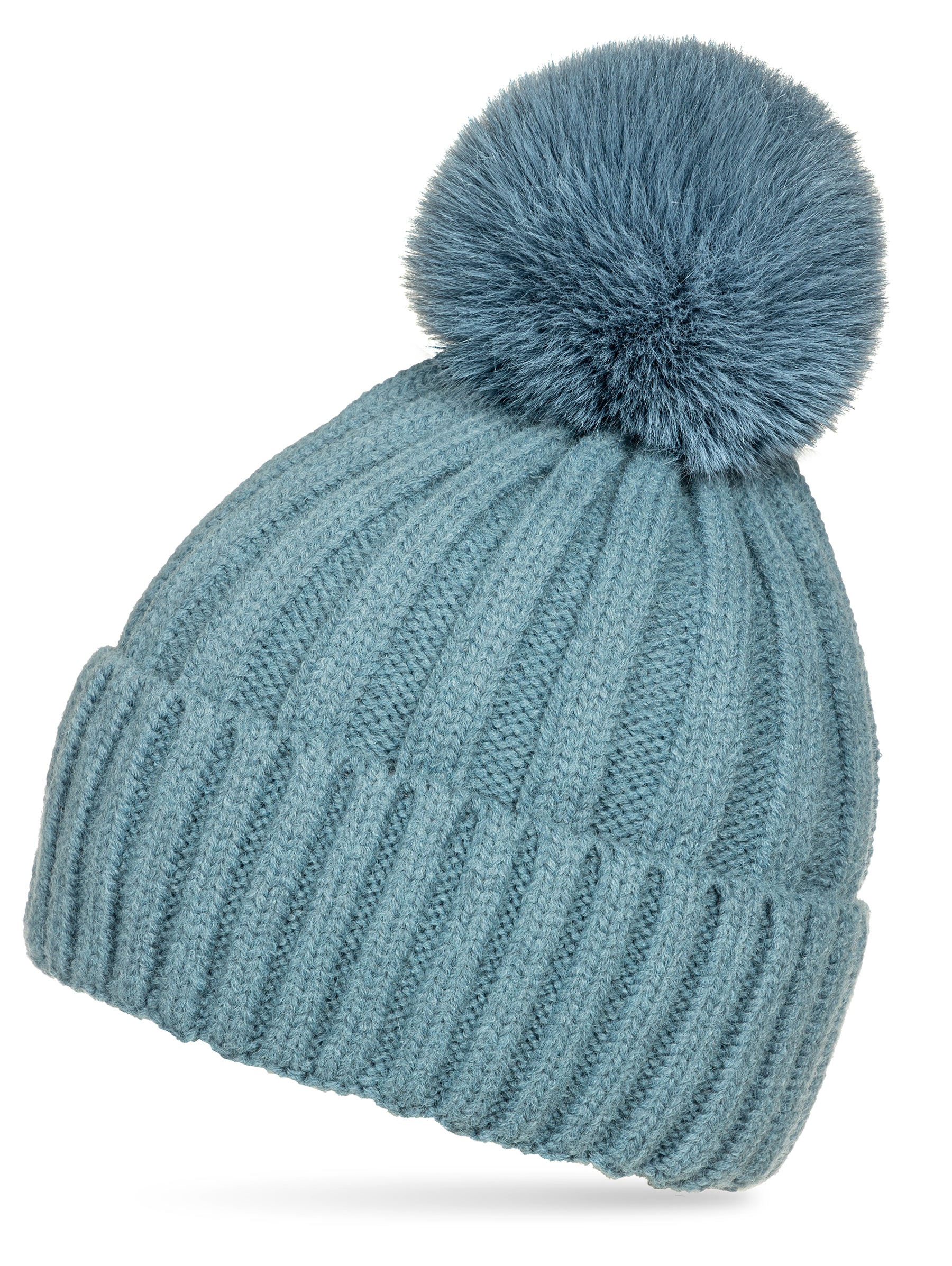 caspar-bommelm-tze-no-216-damen-strickm-tze-mit-kunstfellbommel image 3