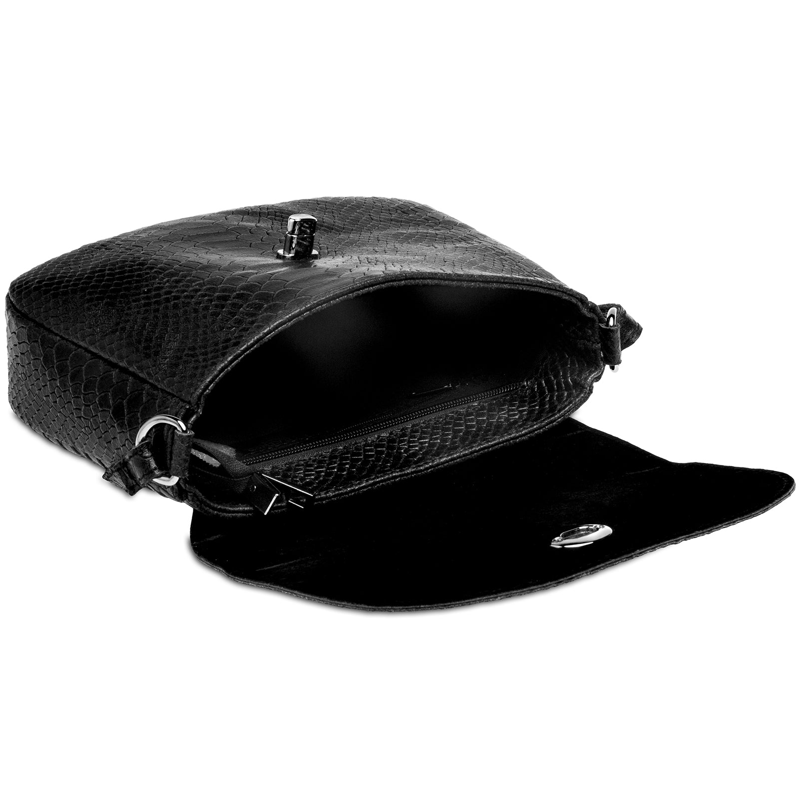 caspar-crossbody-no-783-damen-umh-ngetasche-echtleder-kroko-mittelgro image 3