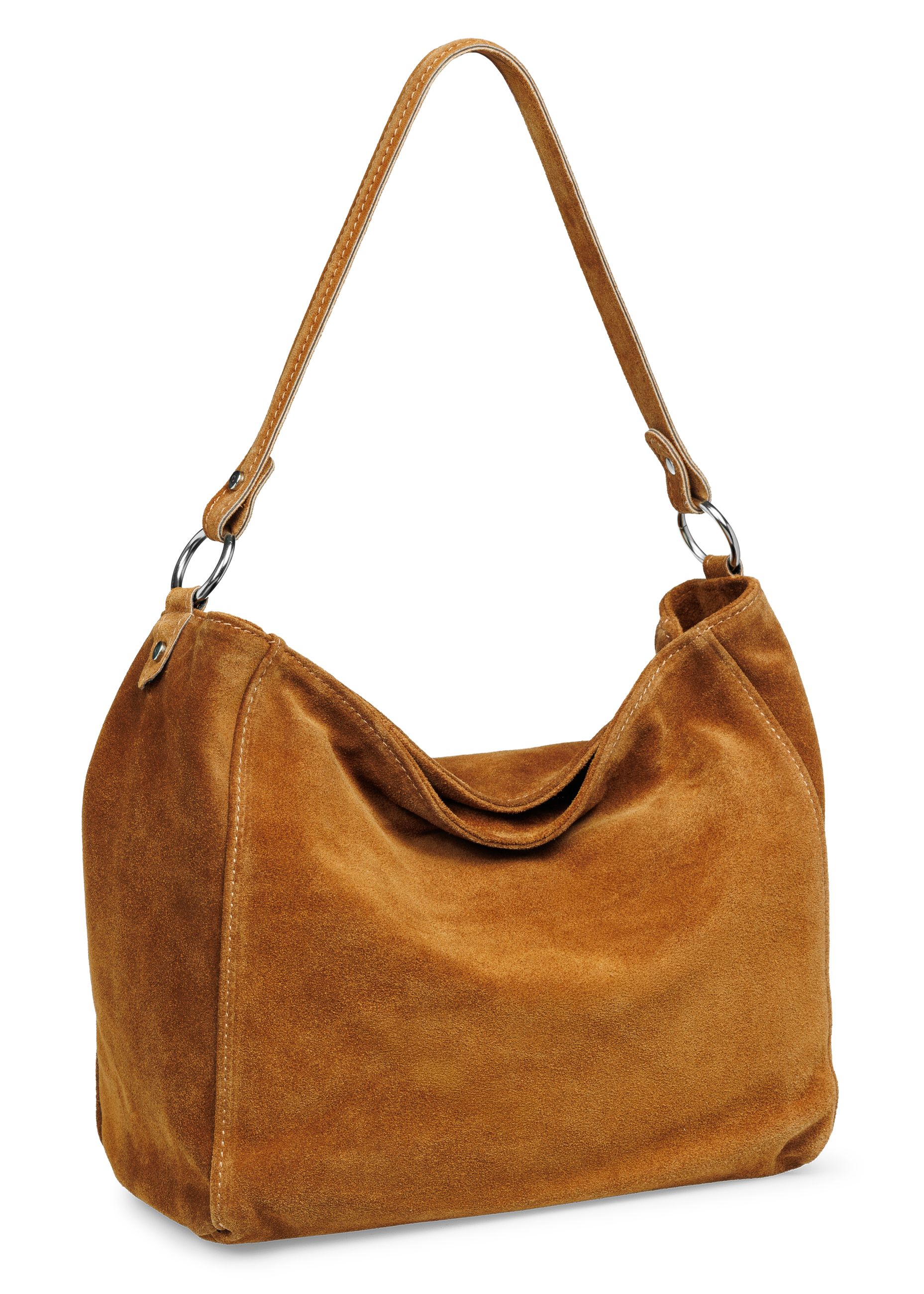 caspar-no-866-wildleder-handtasche-damen-schultertasche-made-in-italy image 2
