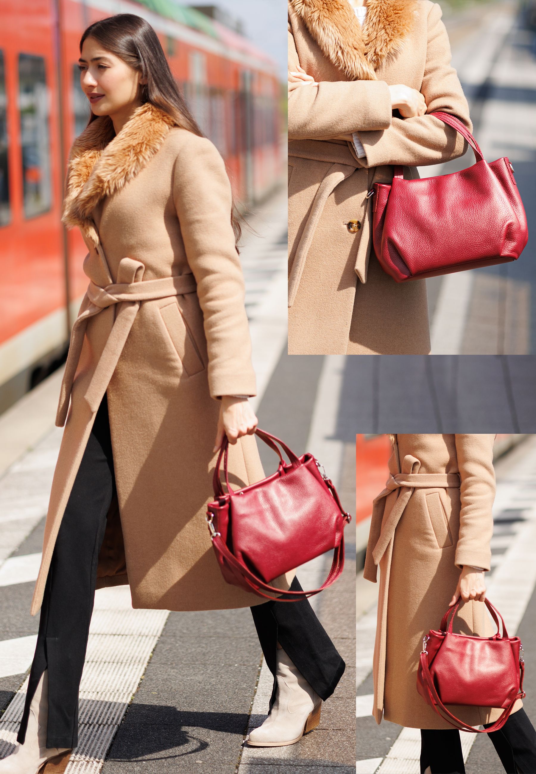 caspar-handbag-no-823-damen-henkeltasche-echtleder image 2