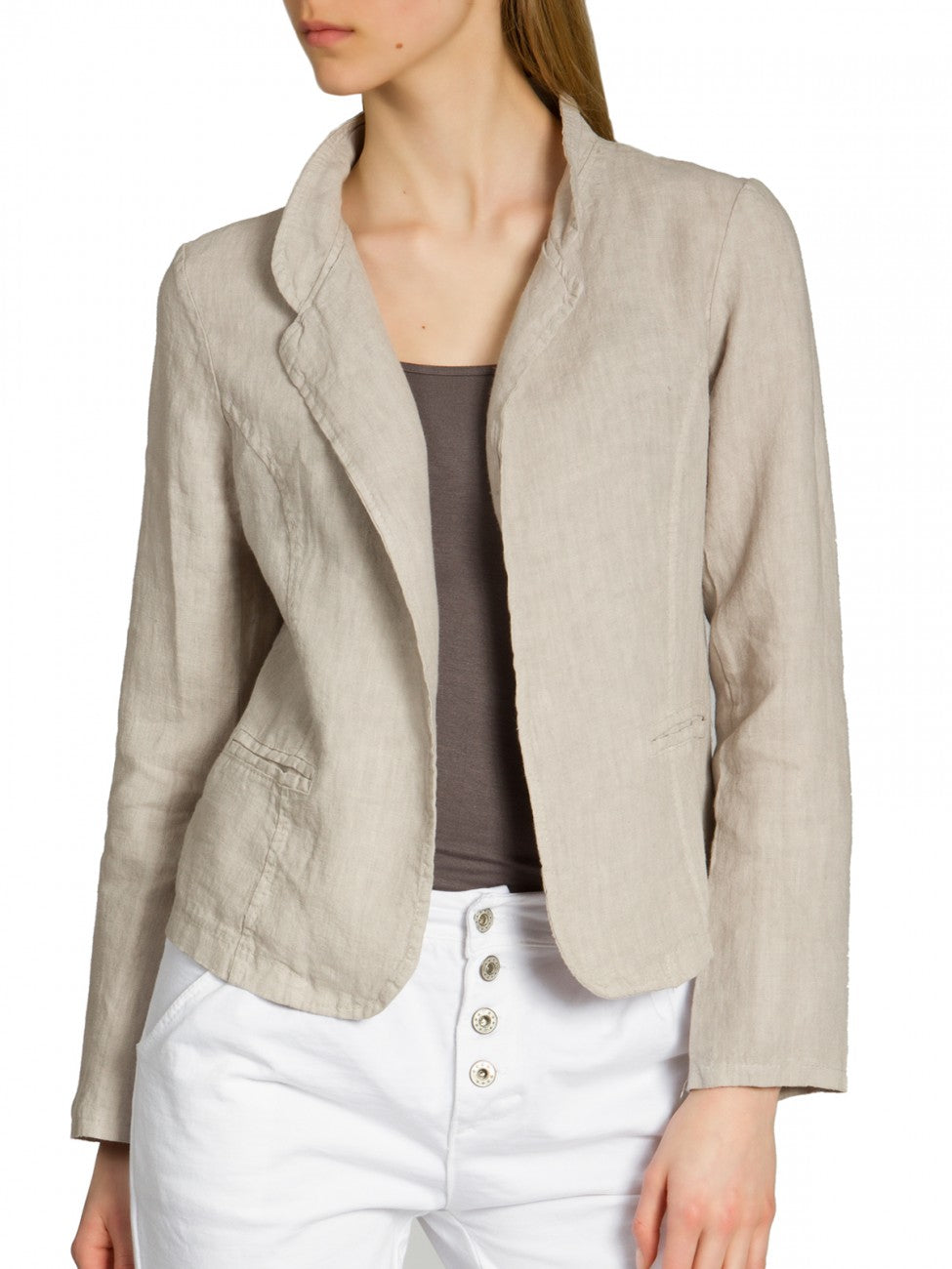 caspar-blazer-no-004-damen-leinenblazer-leicht-tailliert image 7