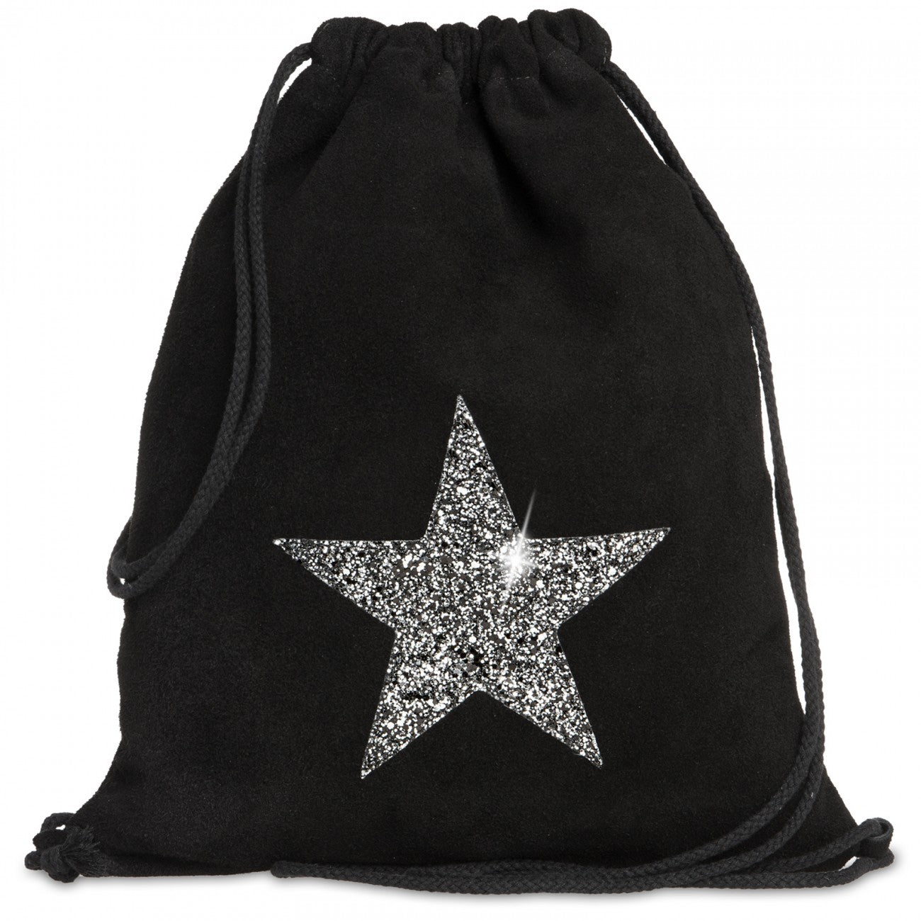 caspar-gym-bag-no-712-turnbeutel-wildleder-glitzer-stern image 1