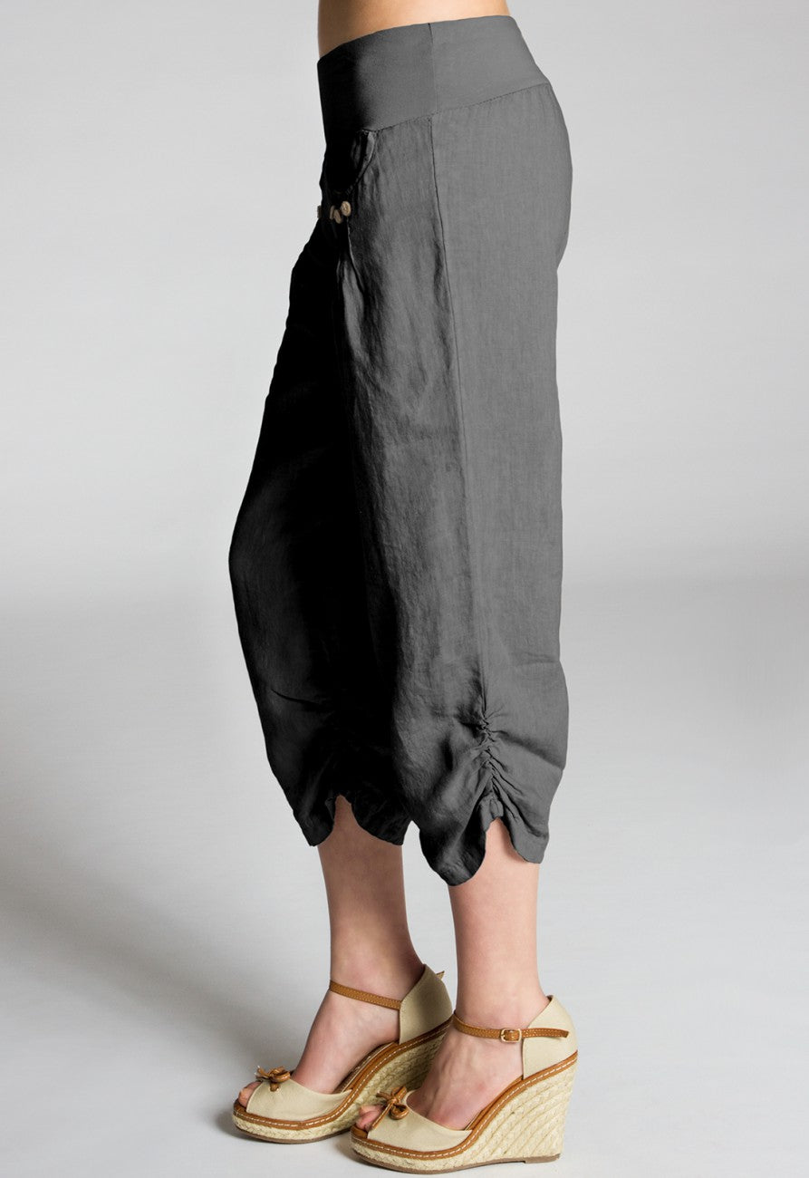 caspar-leinenhose-no-017-damen-3-4-capri-boyfriend-100-leinen image 3