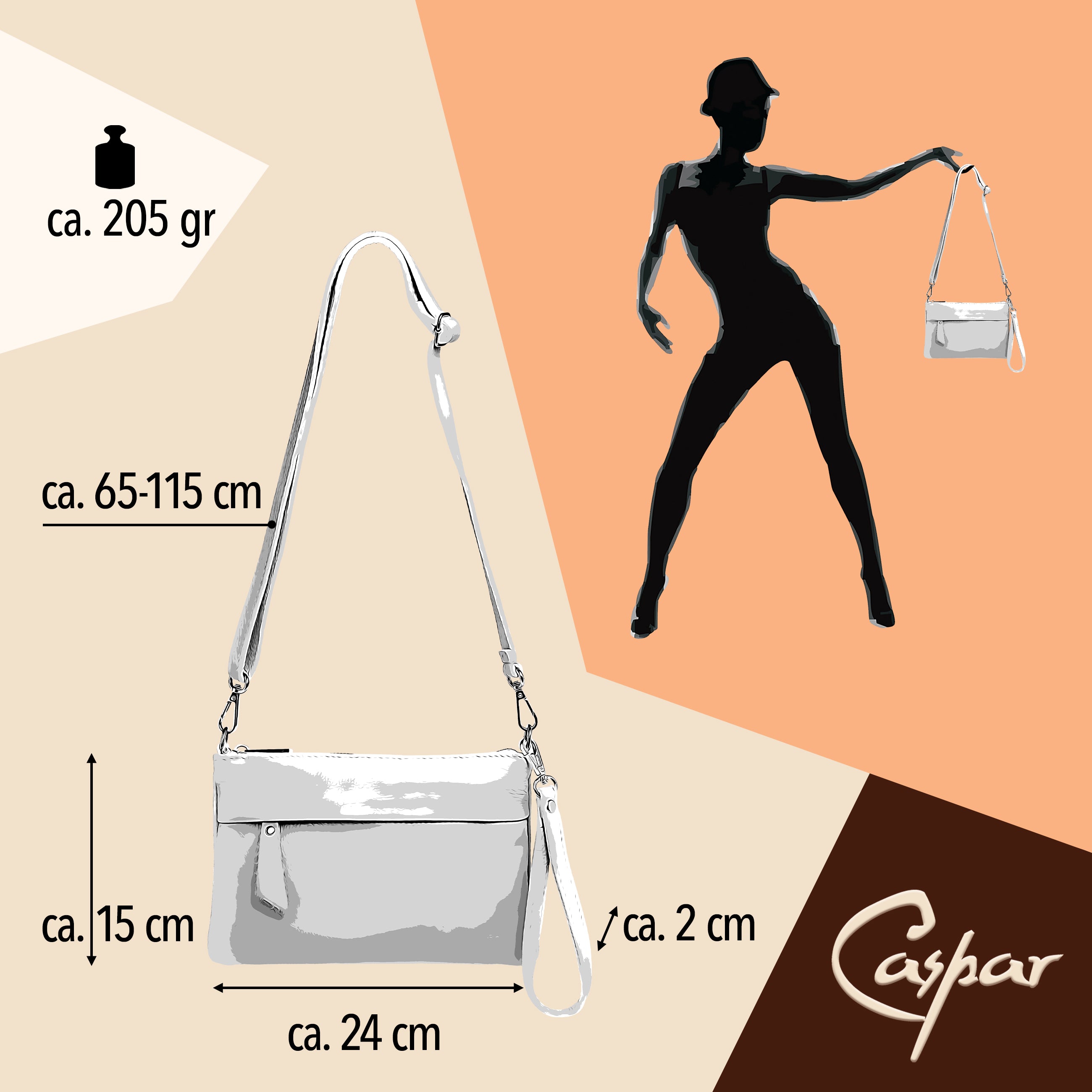 caspar-clutch-no-845-echtleder-classic-line-made-in-italy image 6