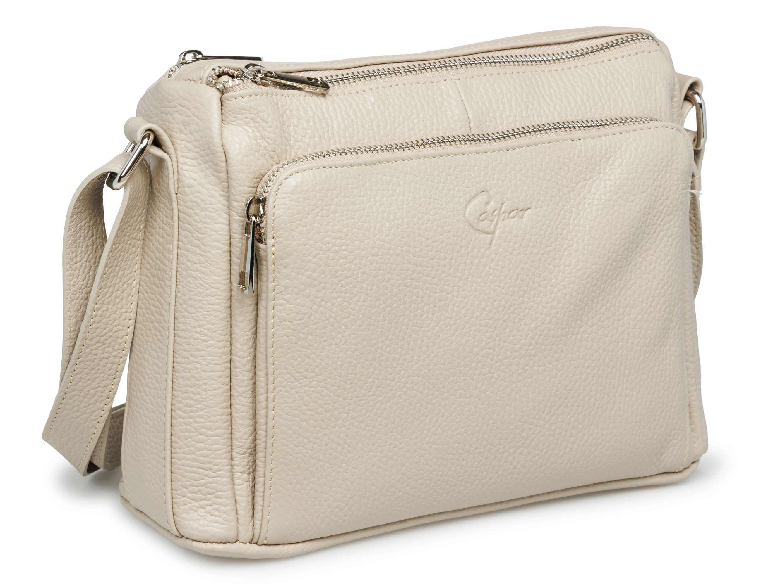 caspar-crossbody-no-861-damen-umh-ngetasche-echtleder-2-f-cher image 2