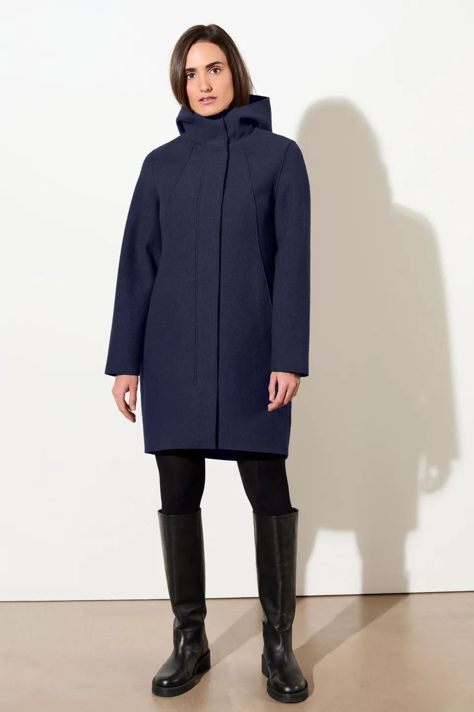 langerchen-parka-tailliert-aus-walk-mit-membran-steel-blue image 1
