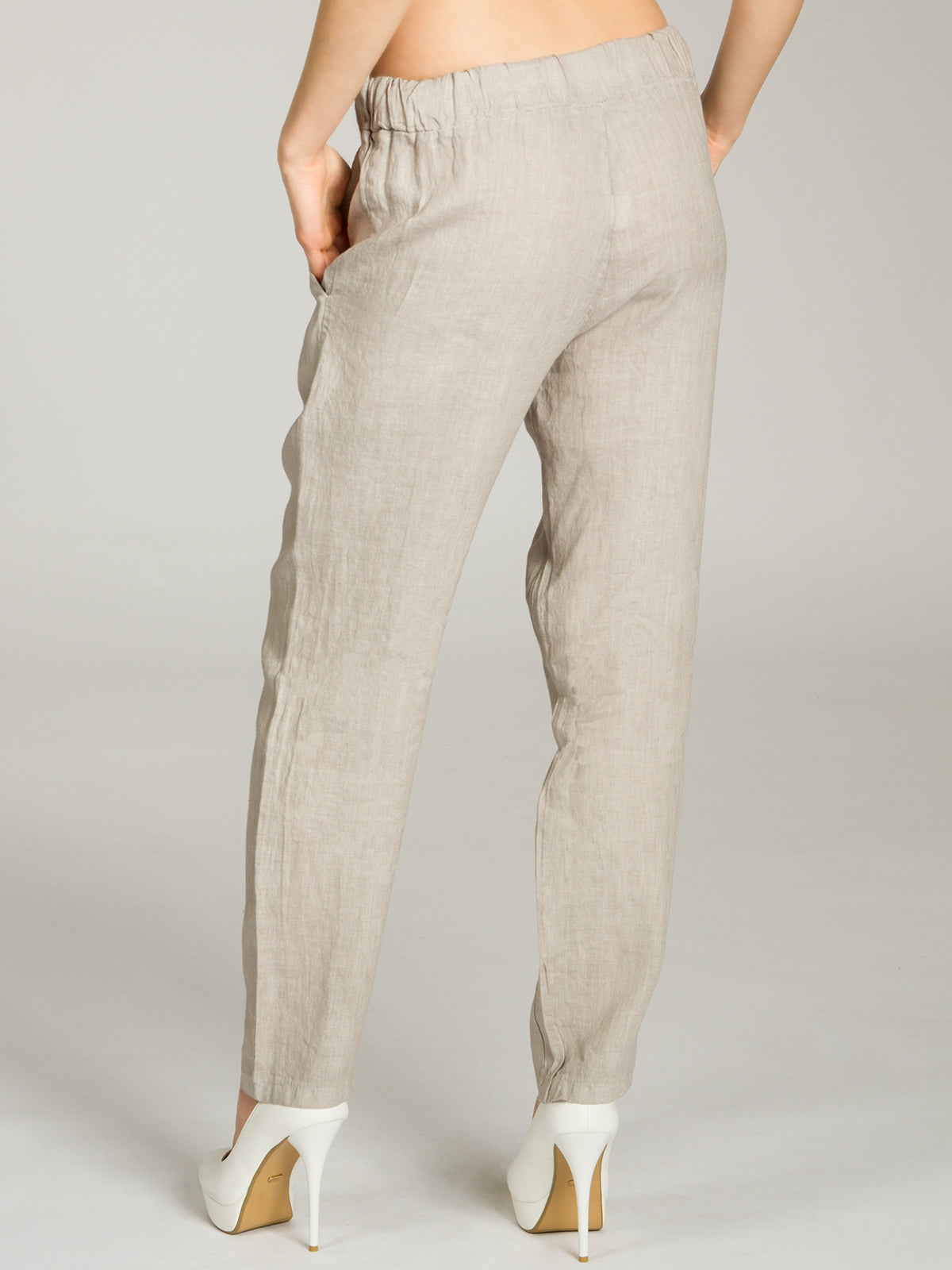 caspar-no-045-leinenhose-damen-loose-fit-jogpant image 4