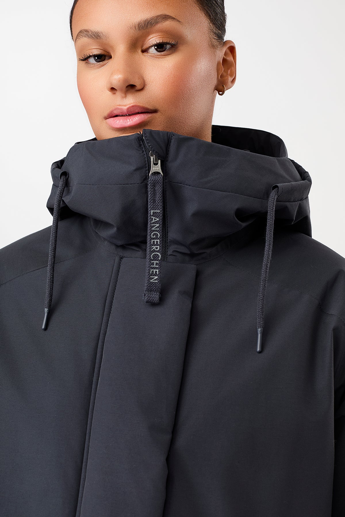 langerchen-wattierter-kurzparka-lockeres-volumen-navy image 6