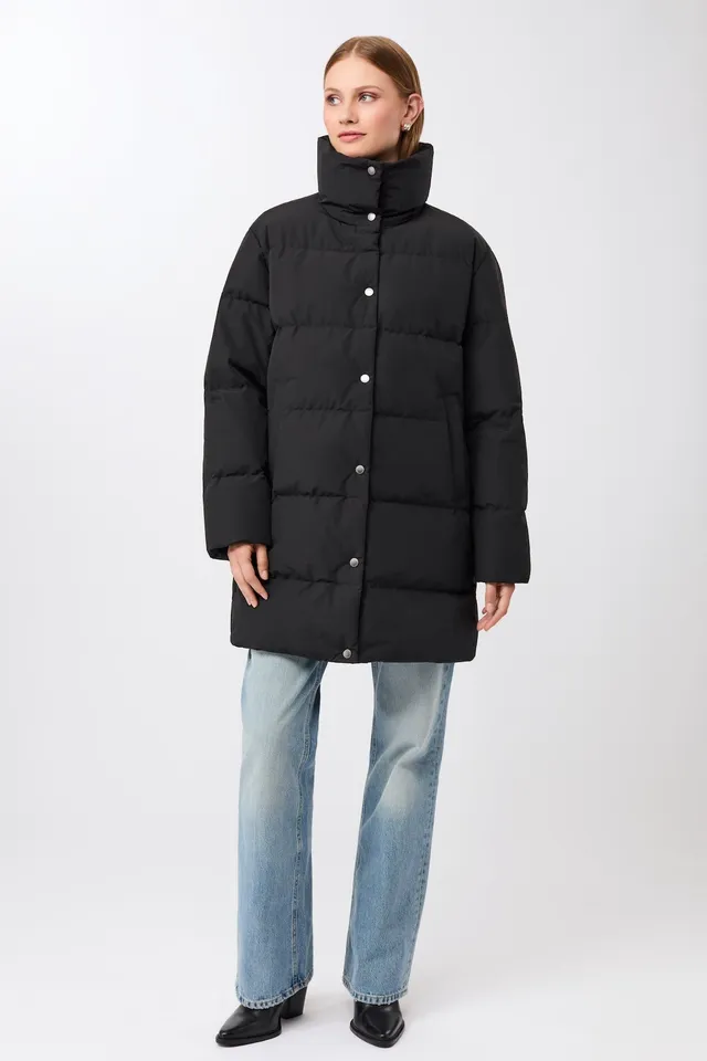 langerchen-jacke-mit-stehkragen-aus-eco-daune-black-kurz image 1