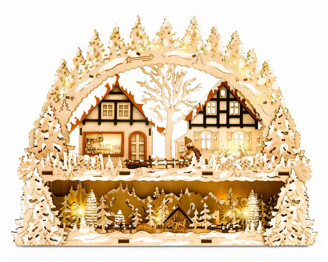 caspar-sikora-lb65-holz-schwibbogen-led-43cm-winterdorf image 1