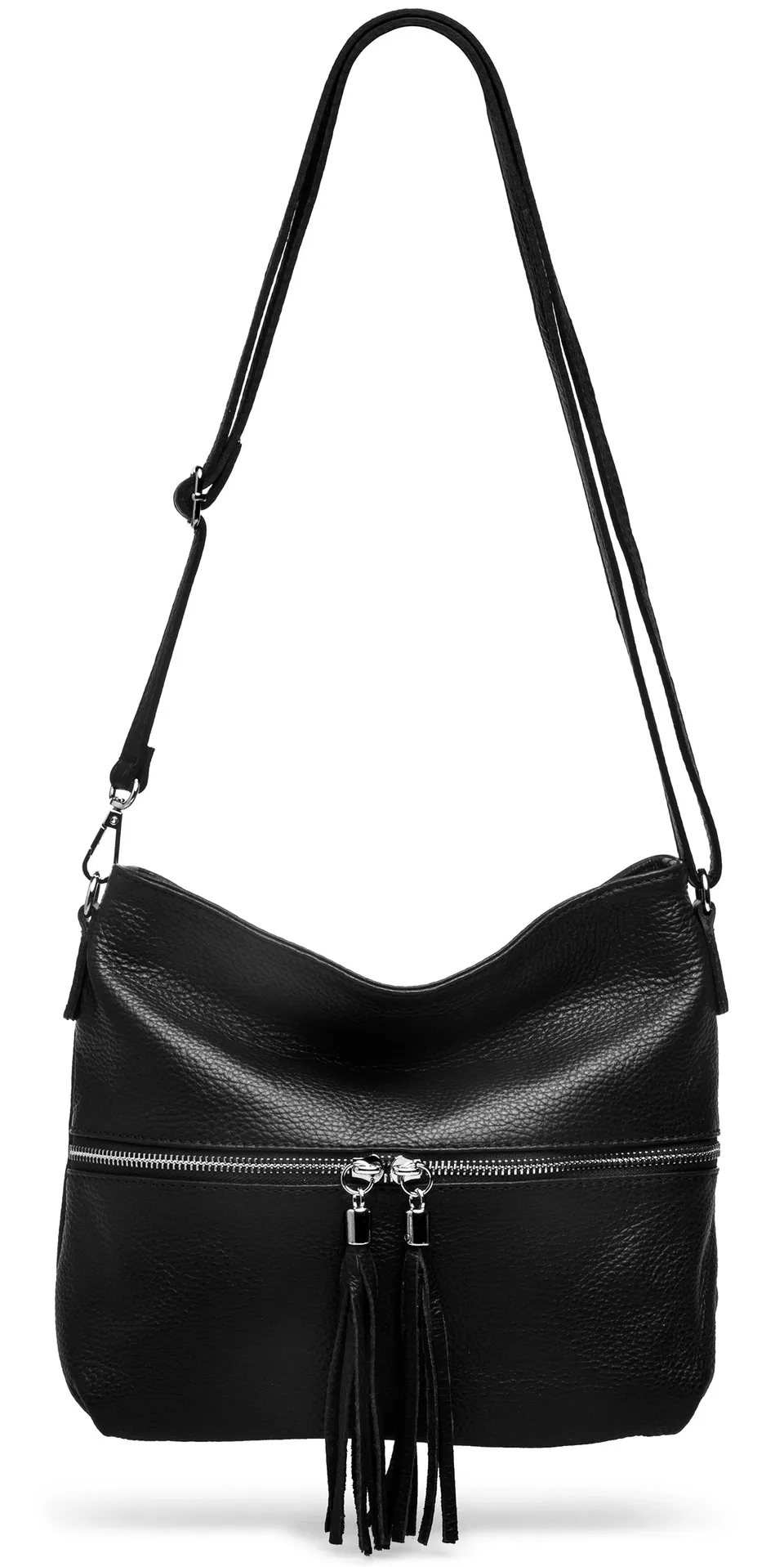 caspar-crossbody-no-784-damen-leder-umh-ngetasche-mit-3-f-chern image 1