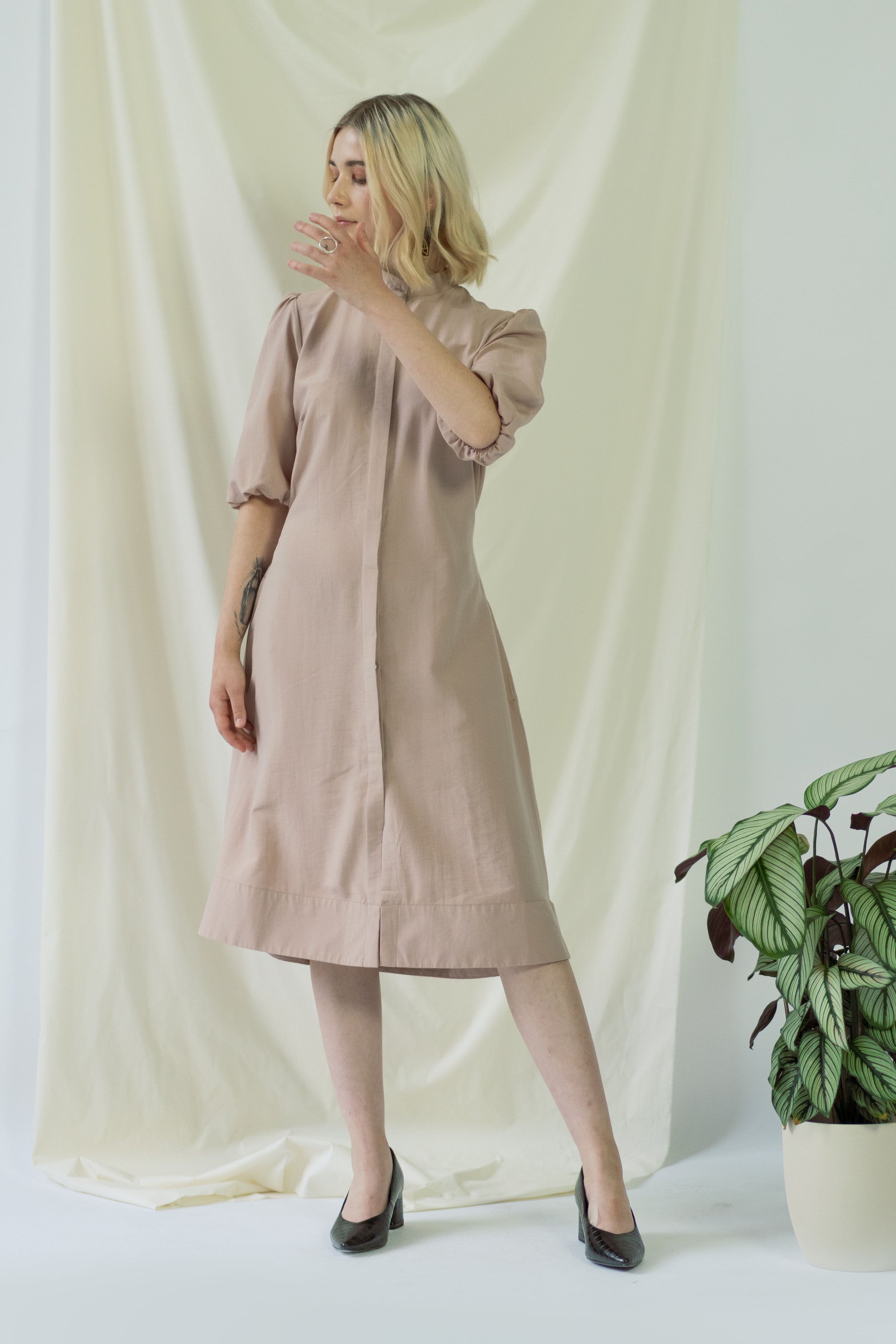 ayani-melanie-shirt-dress-mit-ballon-rmeln-in-rose image 4