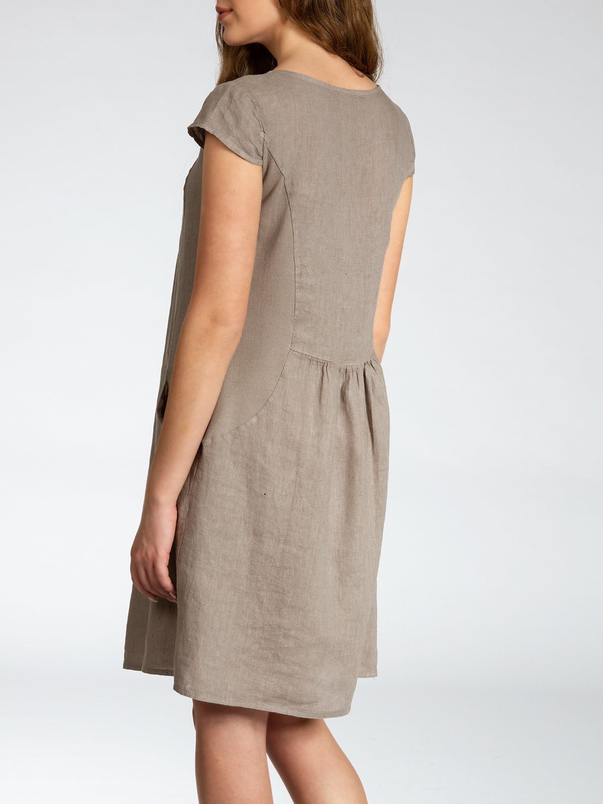 caspar-skl025-leinenkleid-knielang-100-leinen-damen image 4