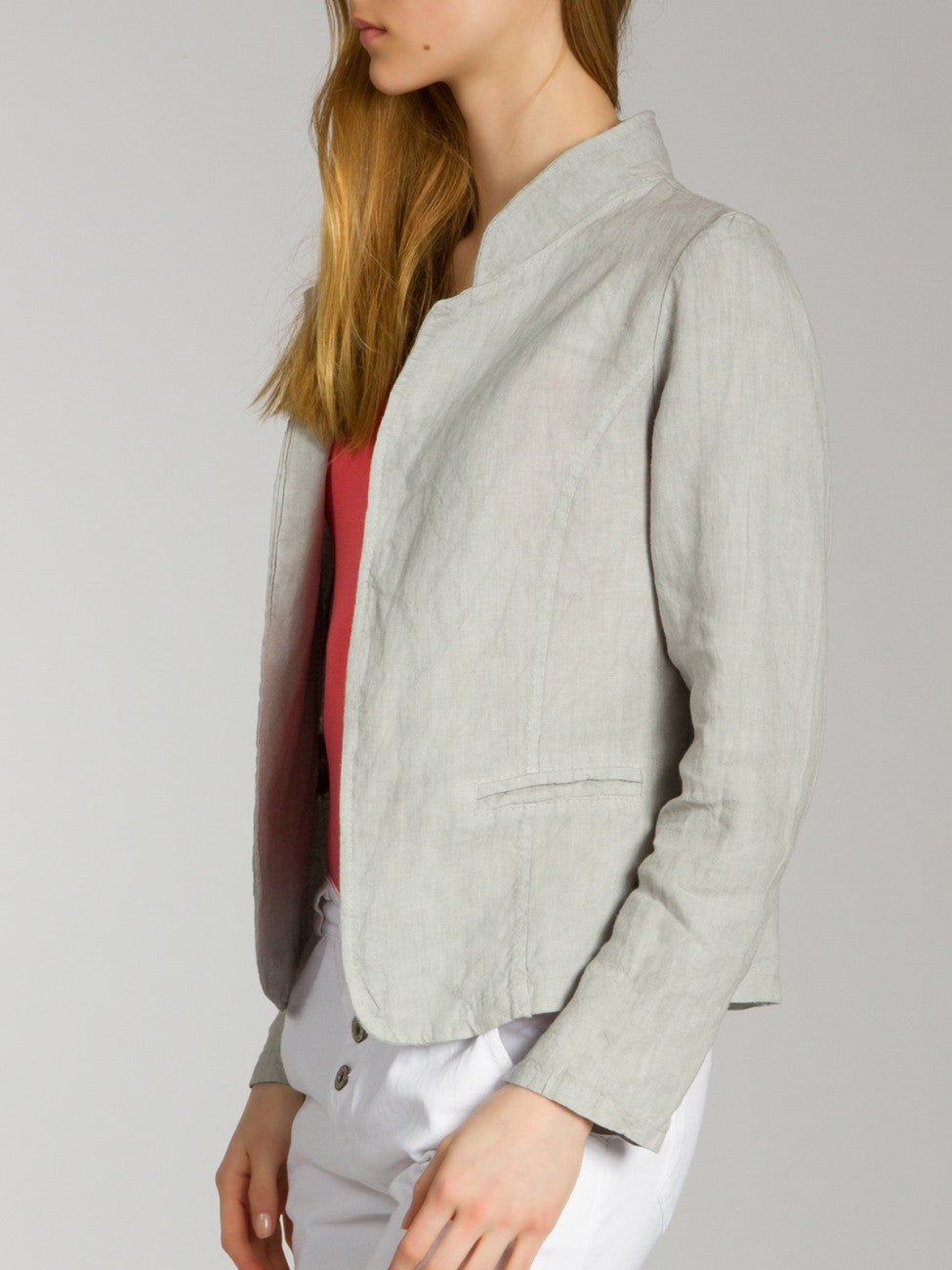 caspar-blazer-no-004-damen-leinenblazer-leicht-tailliert image 4