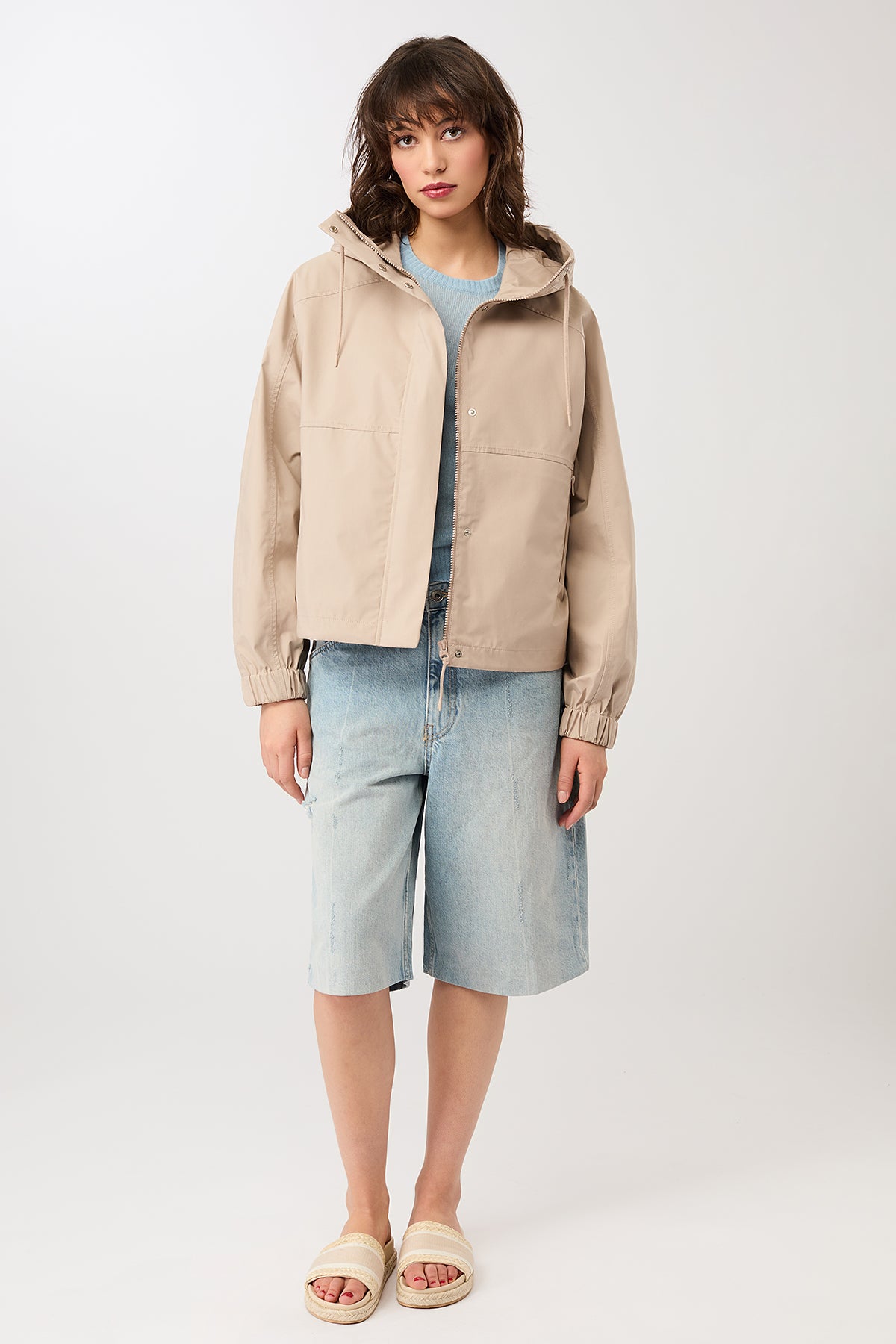 langerchen-kurze-regenjacke-mit-reissverschlu-tasche-blush-damen image 6